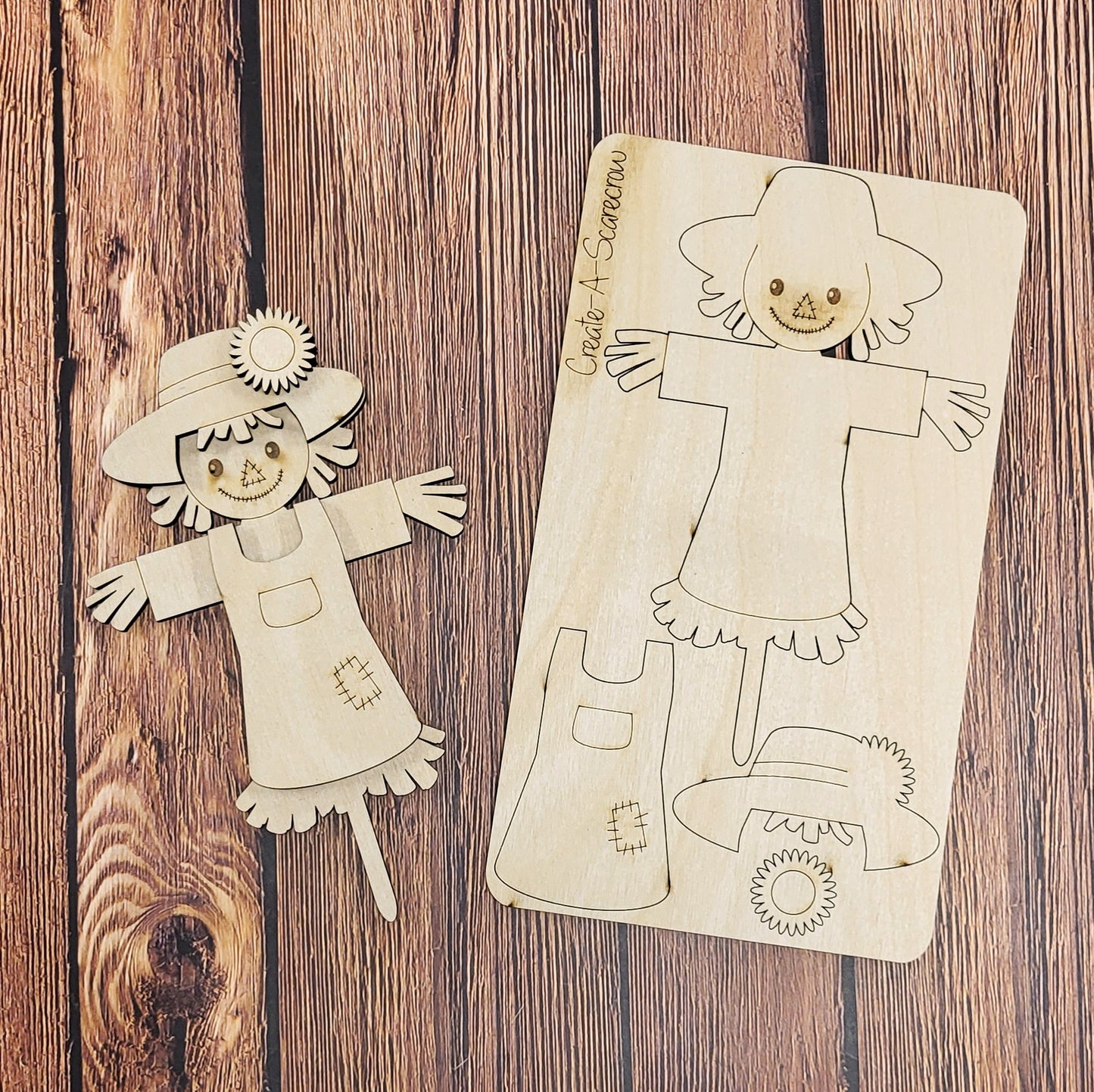 Create A Scarecrow DIY Kit, DIY Fall Craft Kit, DIY Autumn Scarecrow, Pop Out Crafts
