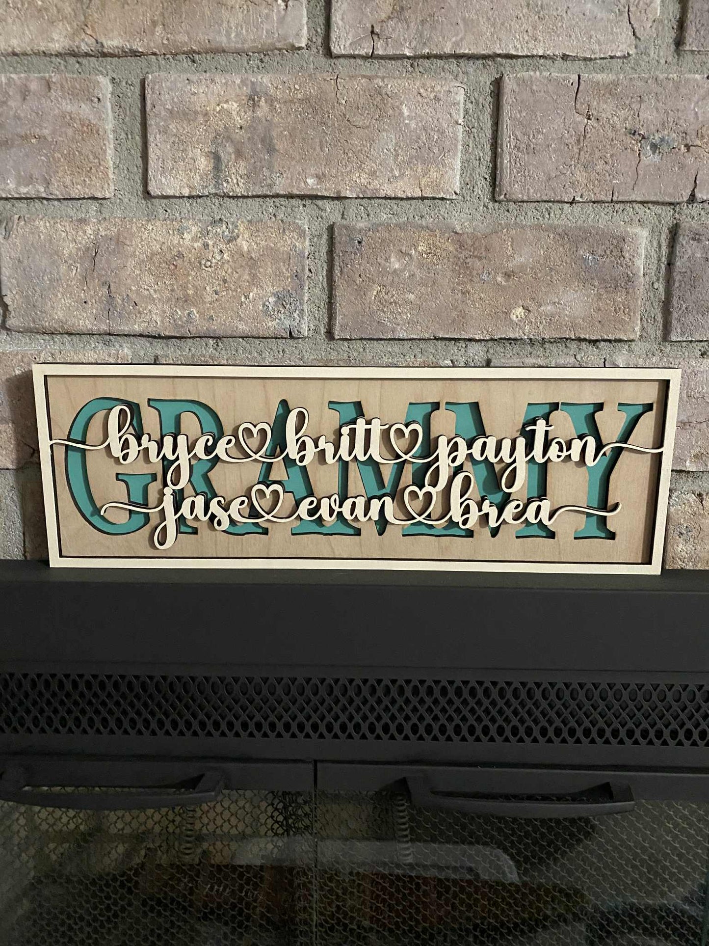 Grandparents Day Sign With Children's Names Personalized Mom Family Name Mimi Grandma Pops Grandpa Grandchildren Wooden Family Sign Gifts