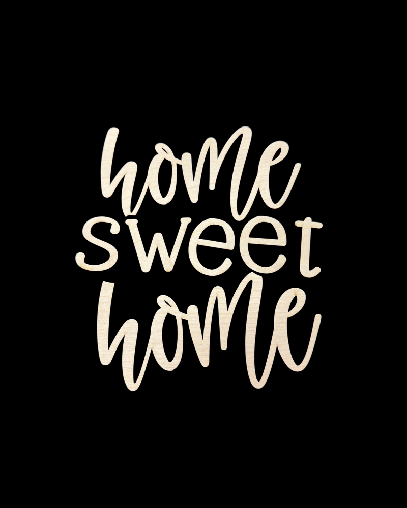 Laser Cut Script Wood Words – Birch Wood Blank Cutouts 10–18” | DIY Sign Making | Wood Word Cutouts for Door Hangers, Nursery Signs, Craft Projects