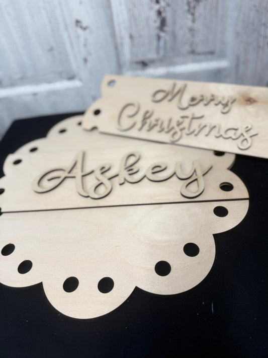 Ribbon Hole Door Hanger DIY Kit or Ready to Hang