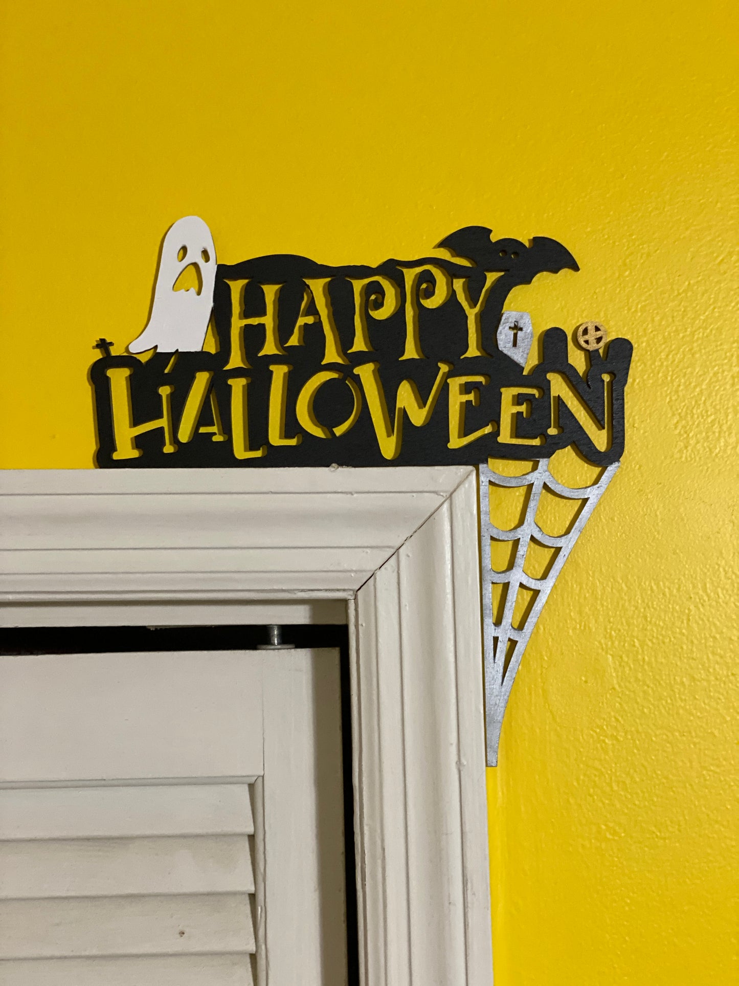 Halloween Theme Doorframe Corner Accent Laser Cut Out Blank