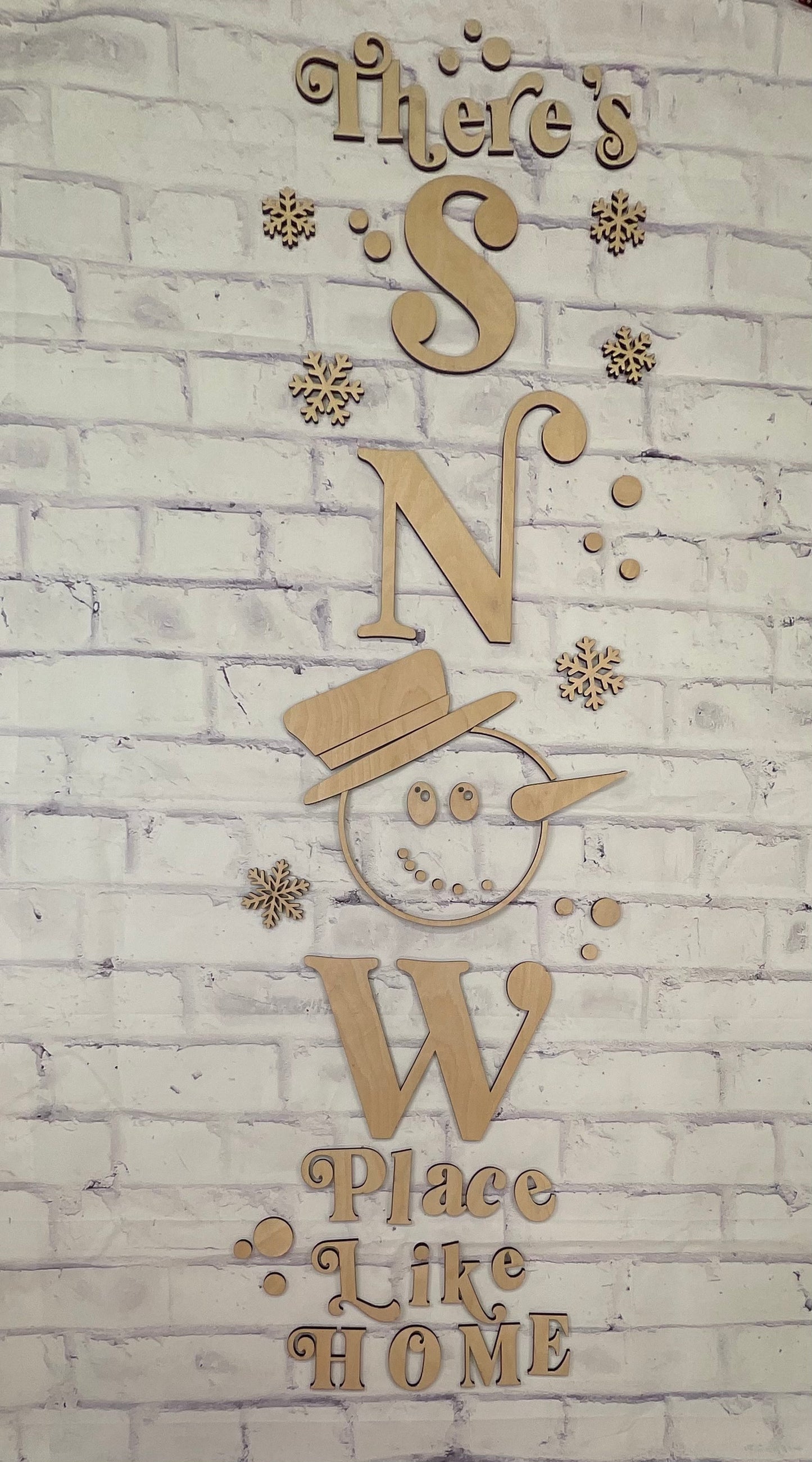 Snow Place Like Home Winter DIY Porch Leaner Kit - 3D Cutout Pieces