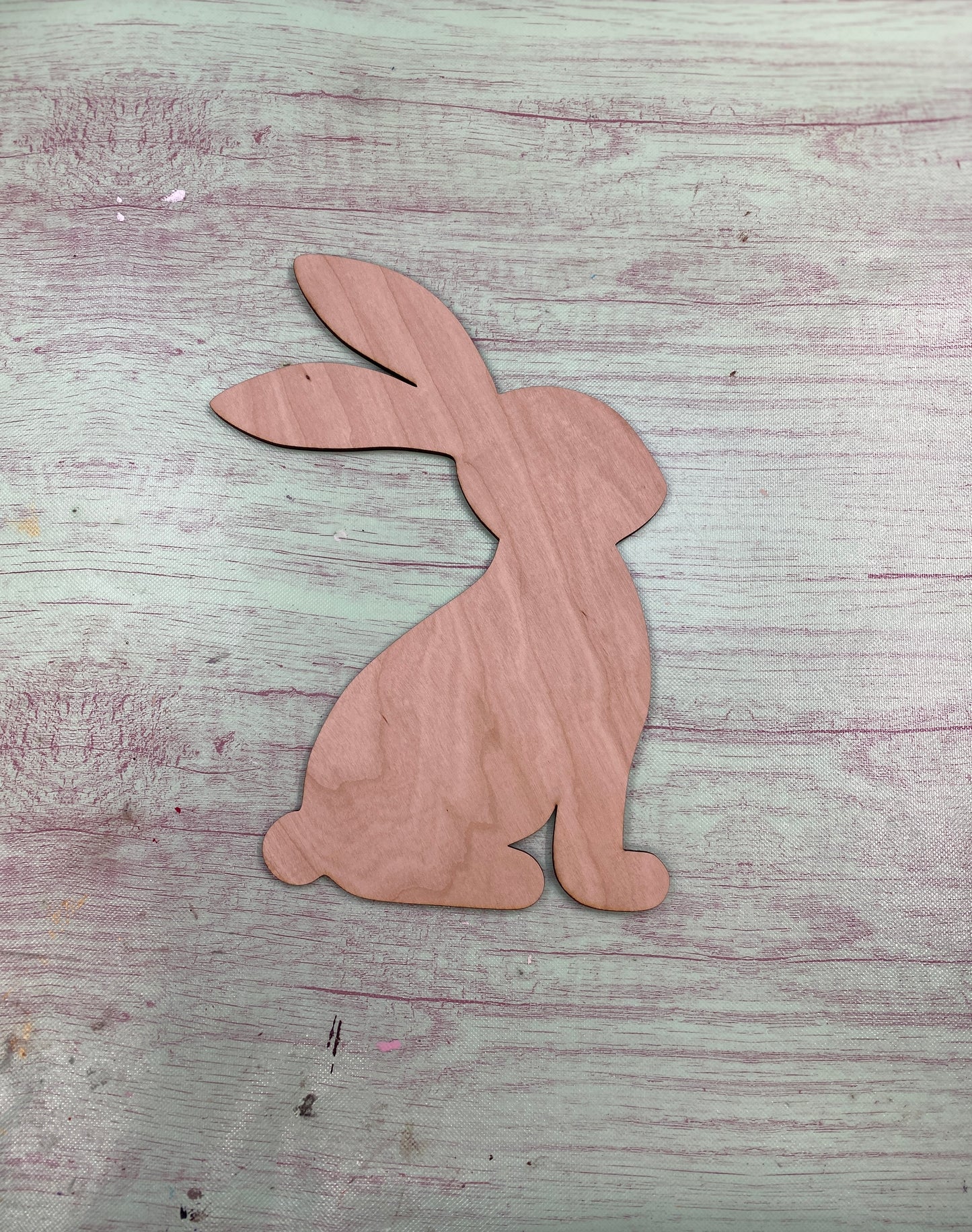 Bunny Silhouette Set 0f 4 Blank DIY Pieces Wooden Blank for DIY Project