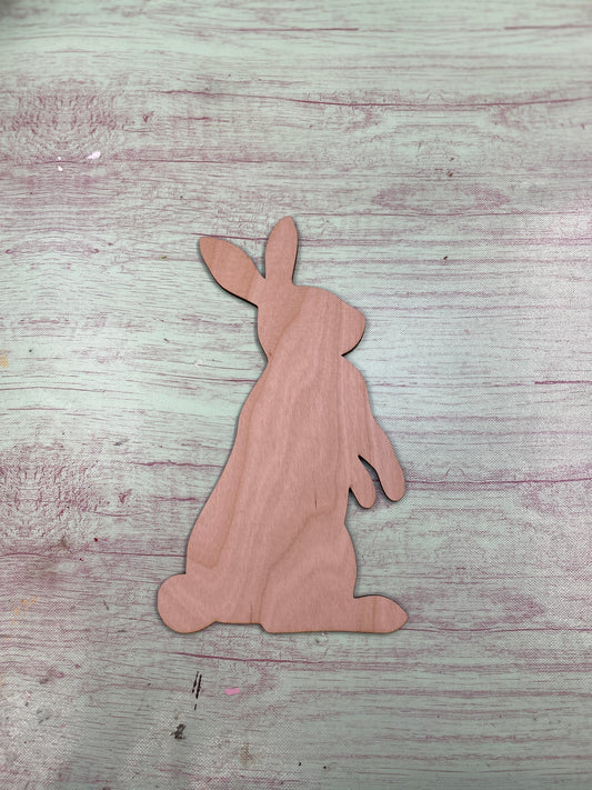 Bunny Silhouette Set 0f 4 Blank DIY Pieces Wooden Blank for DIY Project