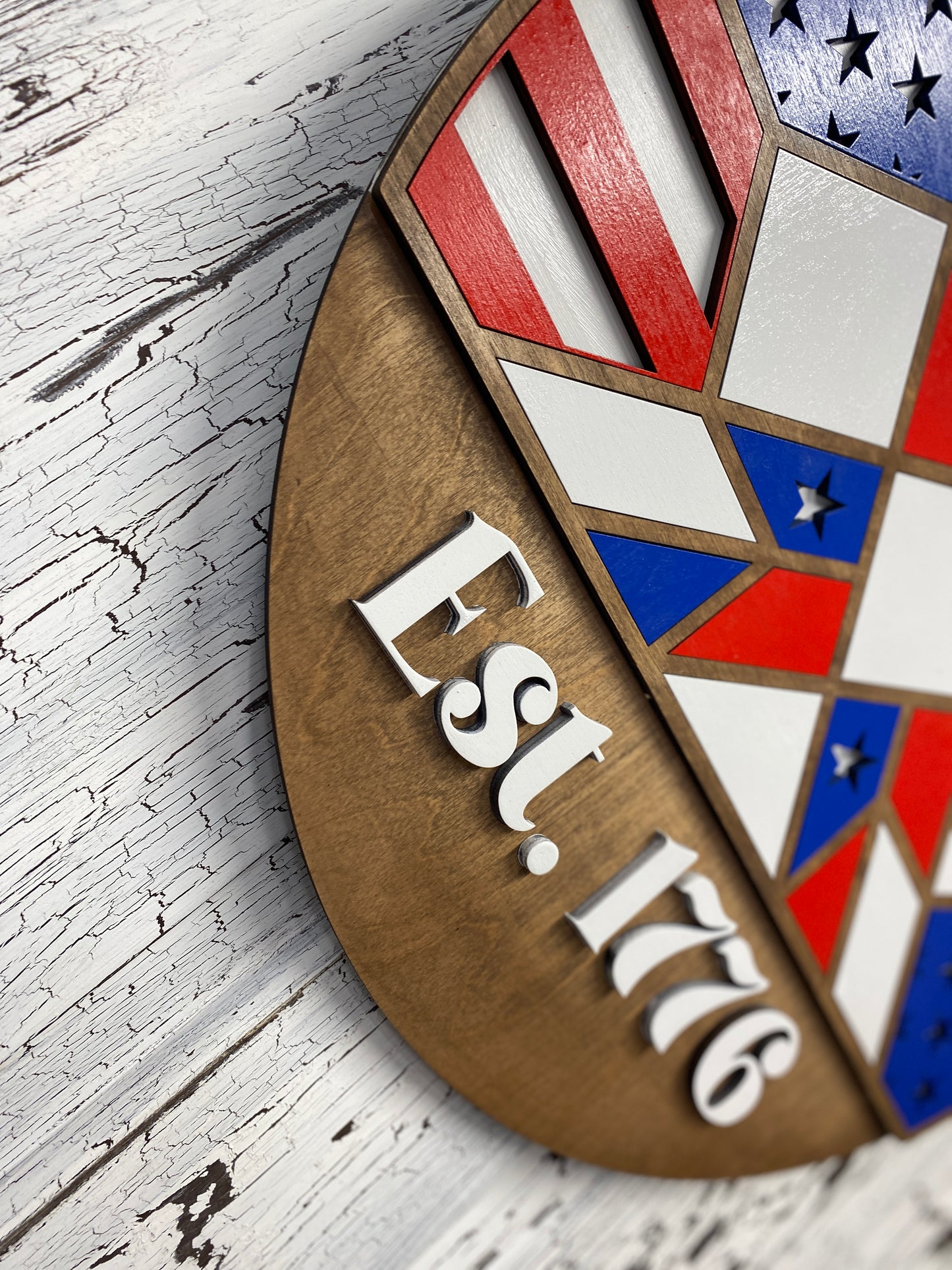 Patriotic Barn Quilt Door Hanger, Americana Front Door Wreath, DIY Kits