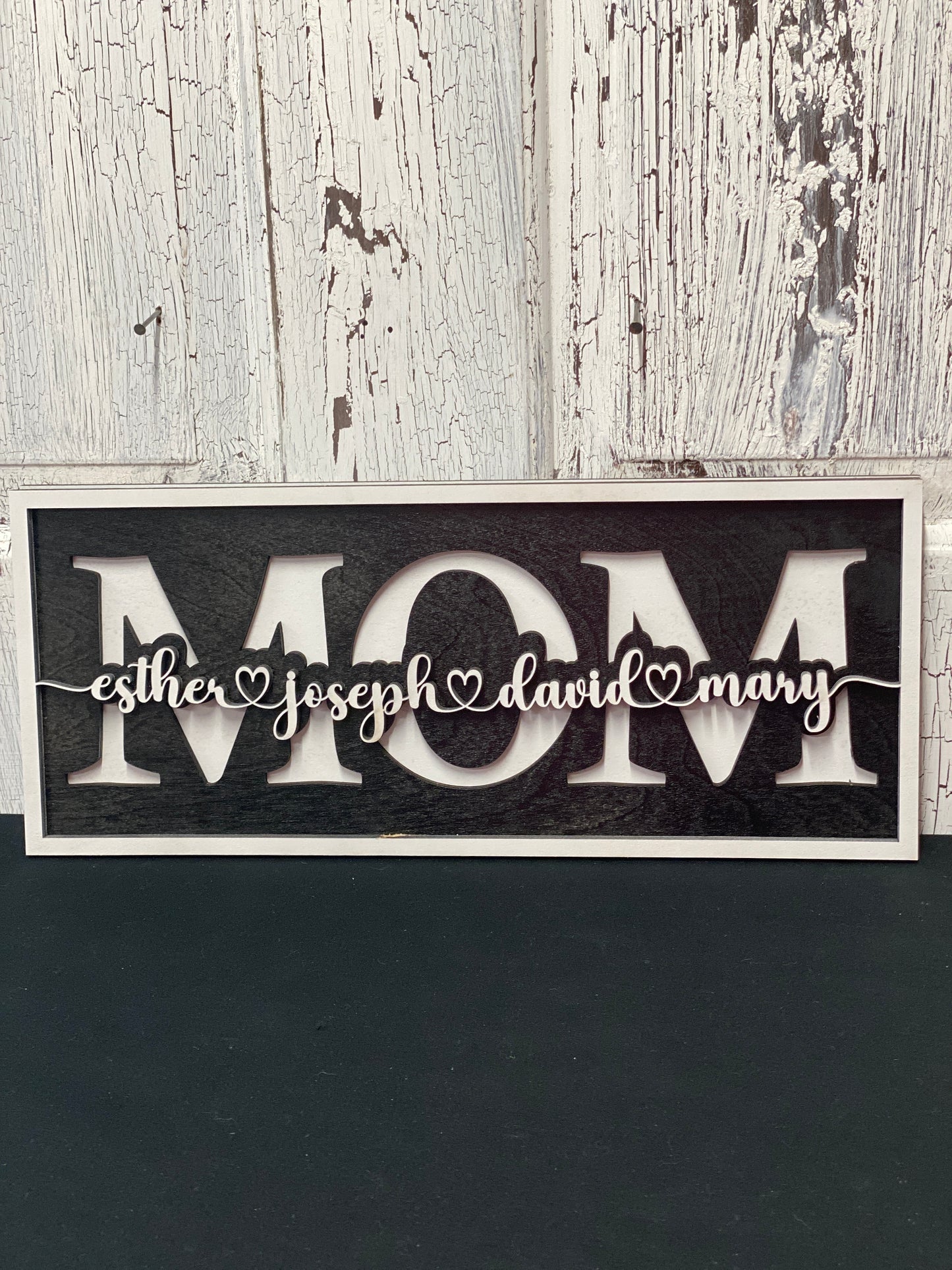 Grandparents Day Sign With Children's Names Personalized Mom Family Name Mimi Grandma Pops Grandpa Grandchildren Wooden Family Sign Gifts
