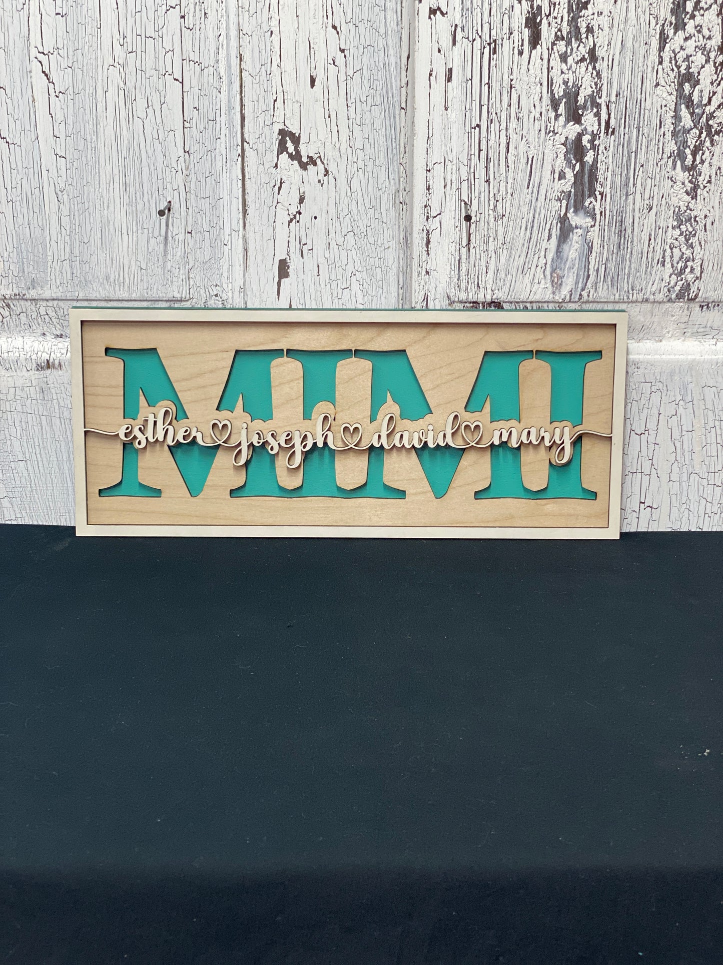 Grandparents Day Sign With Children's Names Personalized Mom Family Name Mimi Grandma Pops Grandpa Grandchildren Wooden Family Sign Gifts