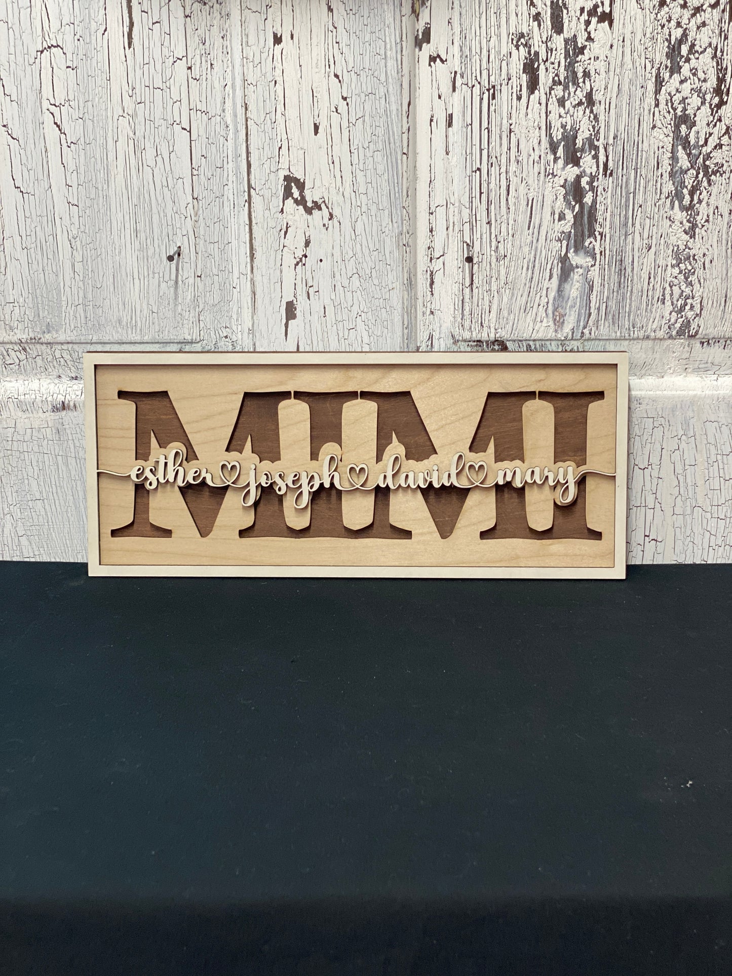 Grandparents Day Sign With Children's Names Personalized Mom Family Name Mimi Grandma Pops Grandpa Grandchildren Wooden Family Sign Gifts