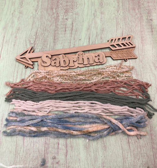 Boho Western Arrow Textured Yarn Wall Hanging DIY Kit - Personalized Option Available