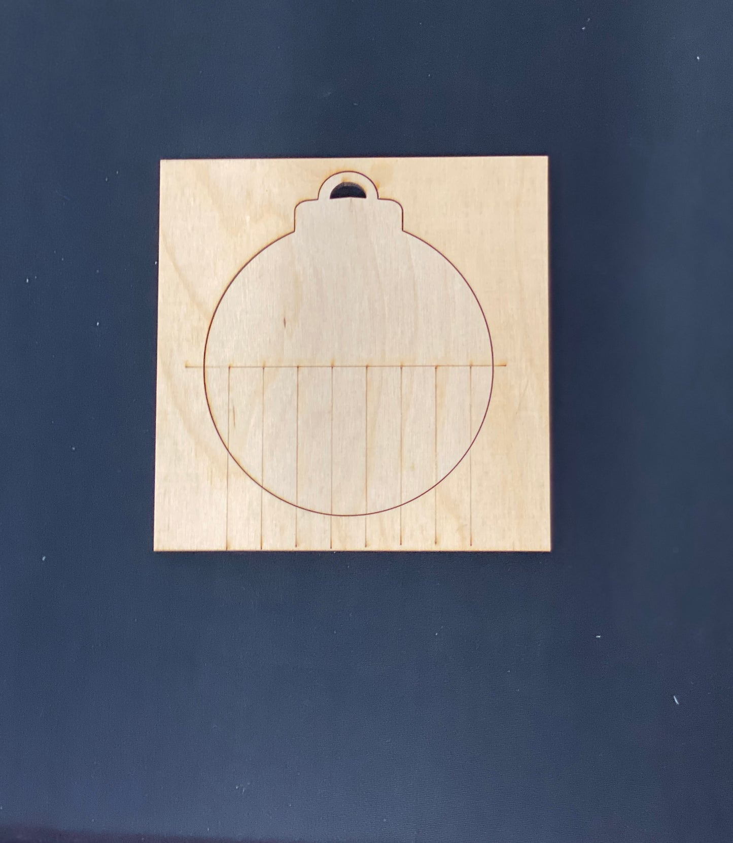 Christmas Ornaments Striped or Checked / Laser Cut / Wooden Blank Ornament
