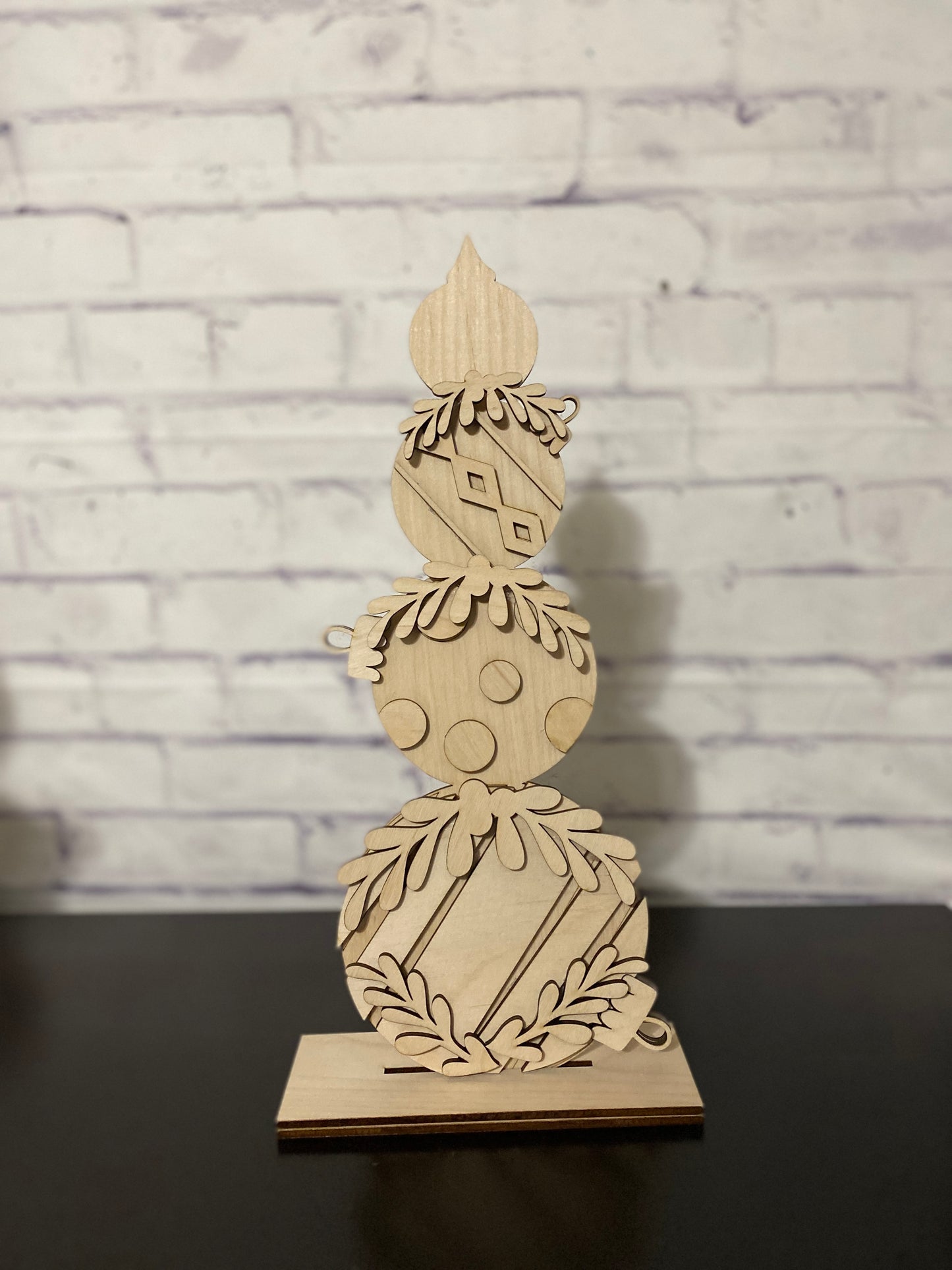 Stacked Ornaments / Ornament Topiary / Christmas Decor Laser Cut Wooden Blank