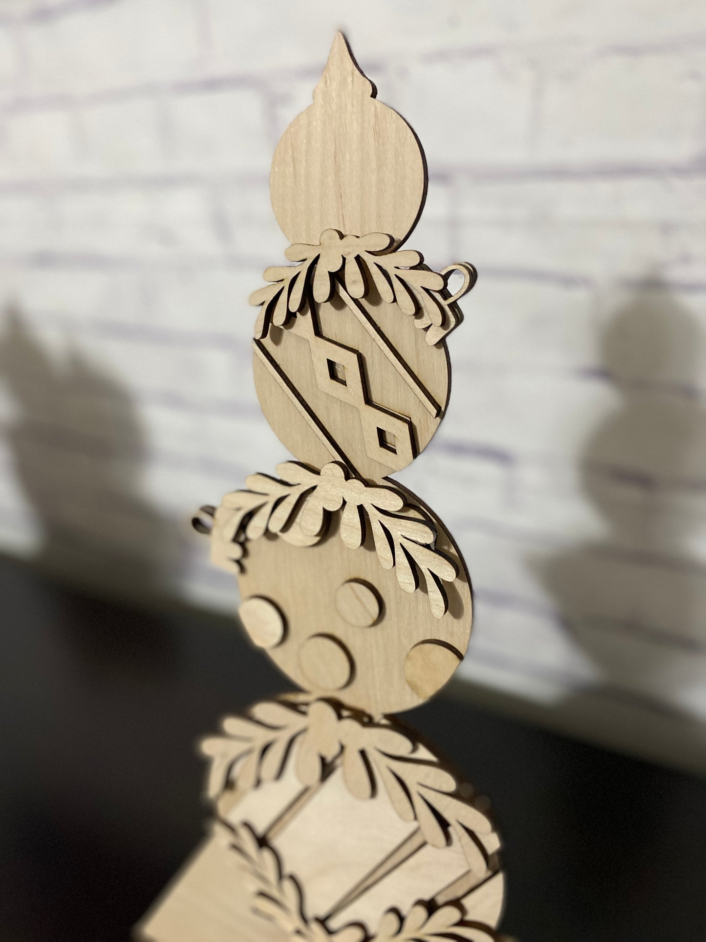 Stacked Ornaments / Ornament Topiary / Christmas Decor Laser Cut Wooden Blank