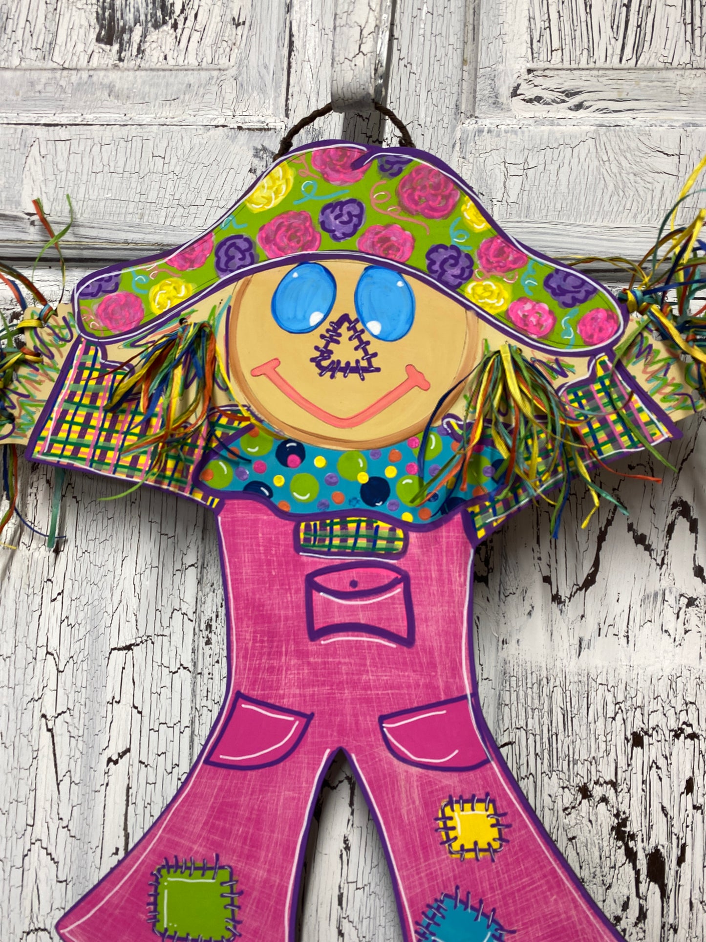 Scarecrow Full Body Etched Design Laser Cut Door Hanger / Blanks for DIY Project