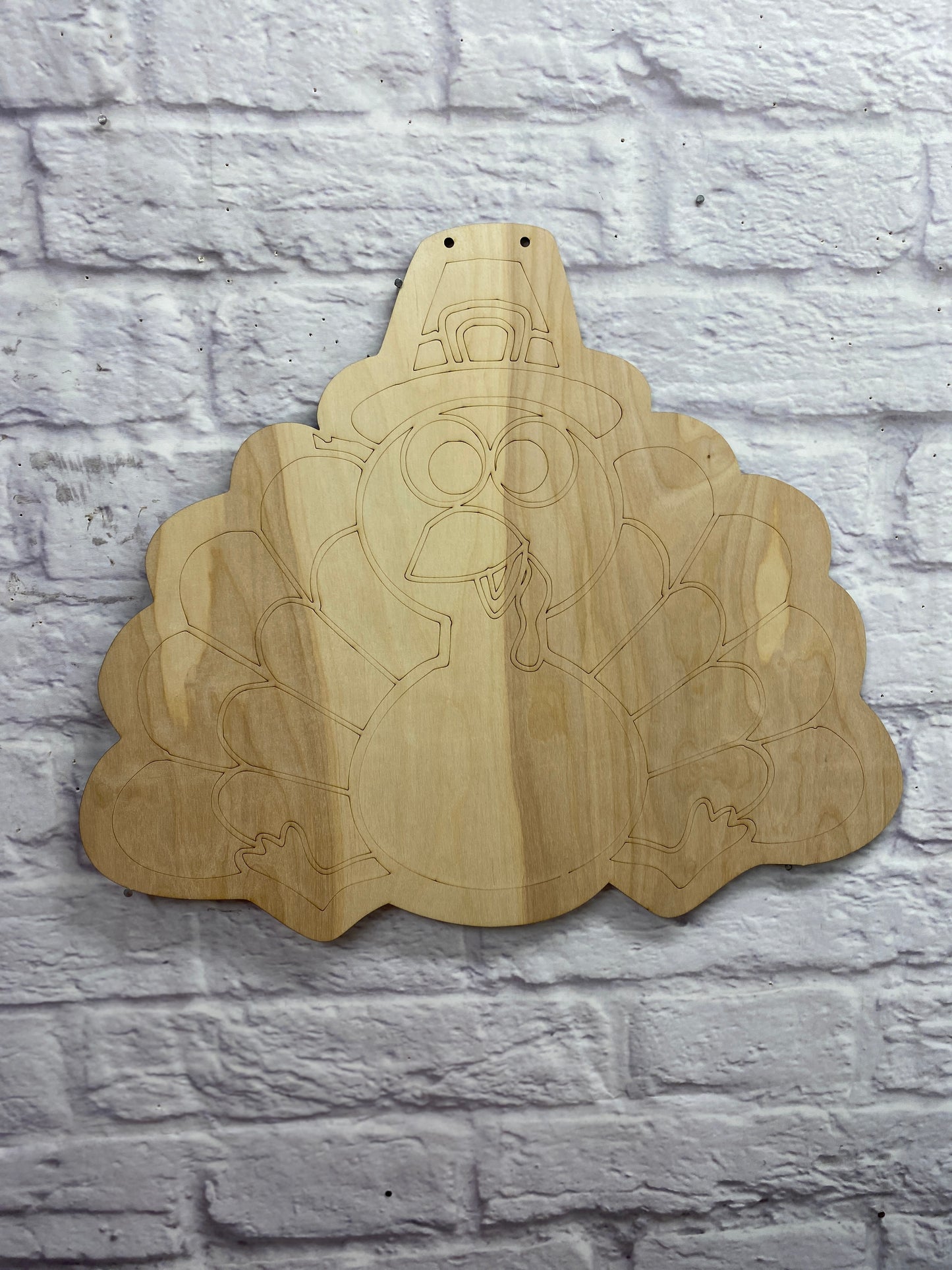 Turkey Door Hanger, Give Thanks Turkey Door Decor, Turkey DIY Kit, Paint Your Own