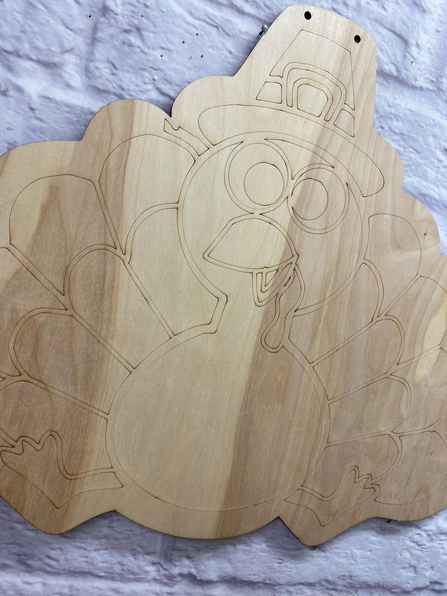 Turkey Door Hanger, Give Thanks Turkey Door Decor, Turkey DIY Kit, Paint Your Own