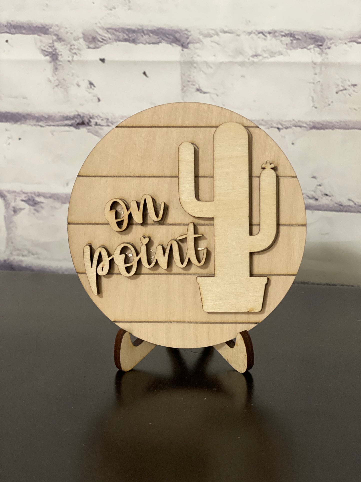 Cactus Themed Tiered Tray Set Laser Cut Blank for DIY Project