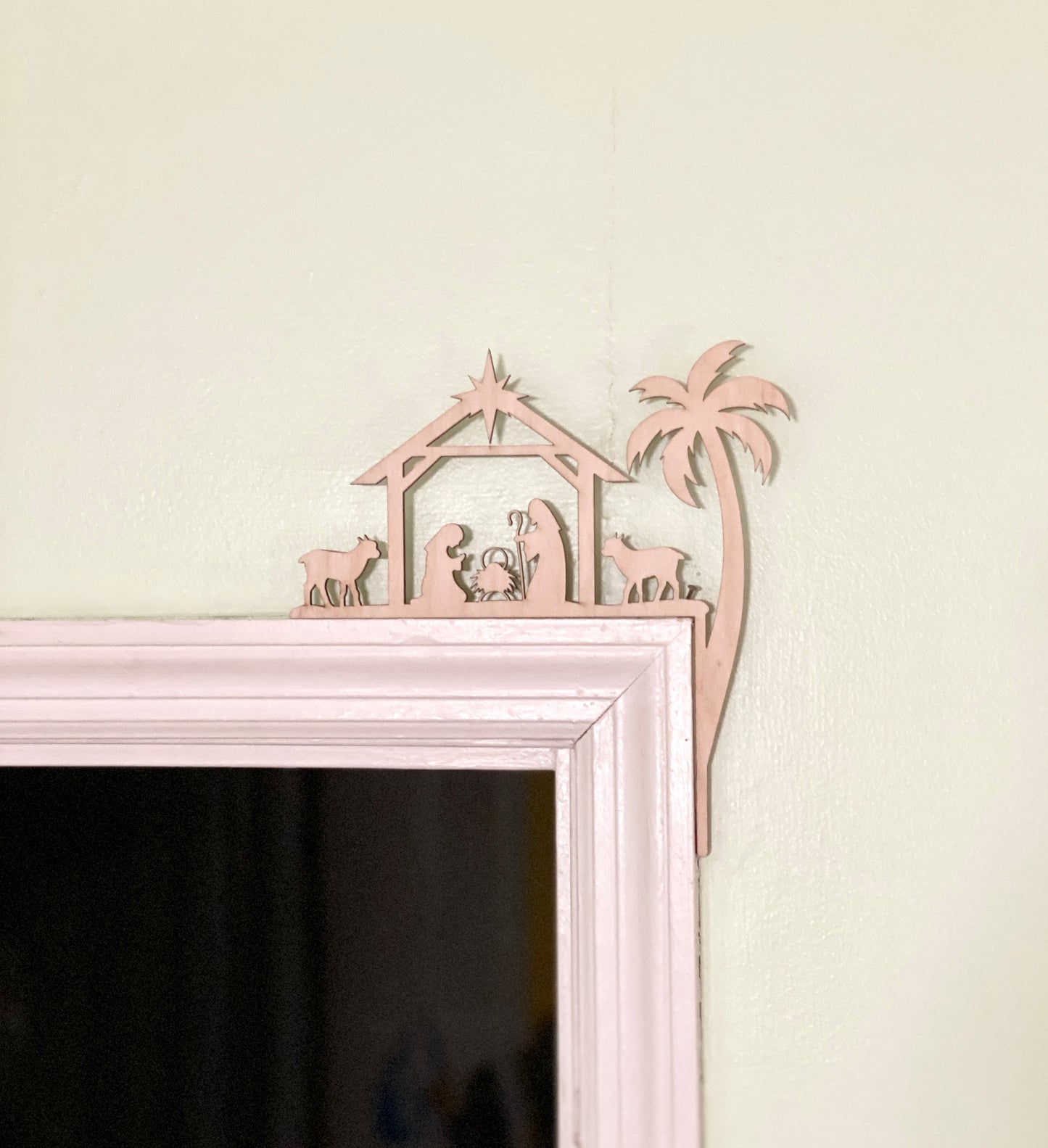 Nativity Holy Family Door Corner, Wise Men Door Corner, Christmas Themes Doorframe Corner Accent Laser Cut Out Blank