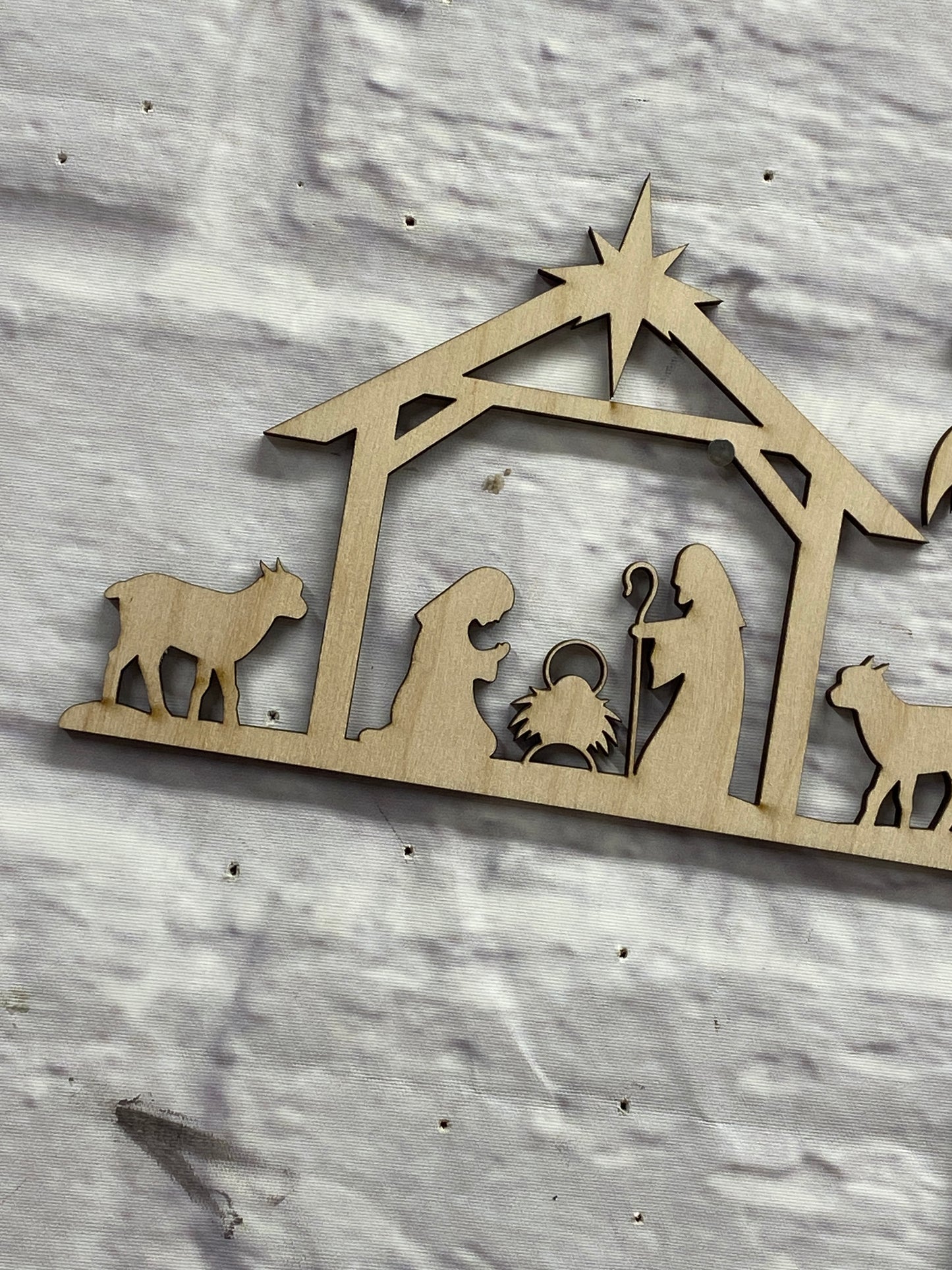 Nativity Holy Family Door Corner, Wise Men Door Corner, Christmas Themes Doorframe Corner Accent Laser Cut Out Blank