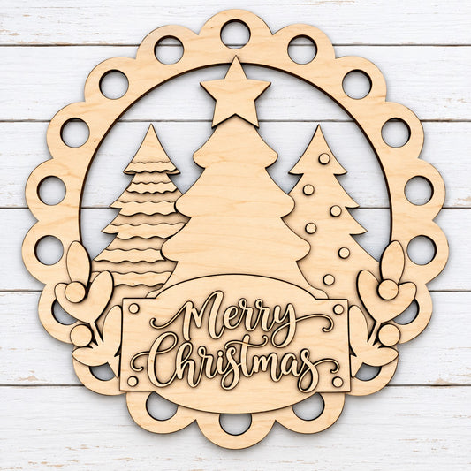 Christmas Triple Tree Door Hanger – Painted or DIY Blank
