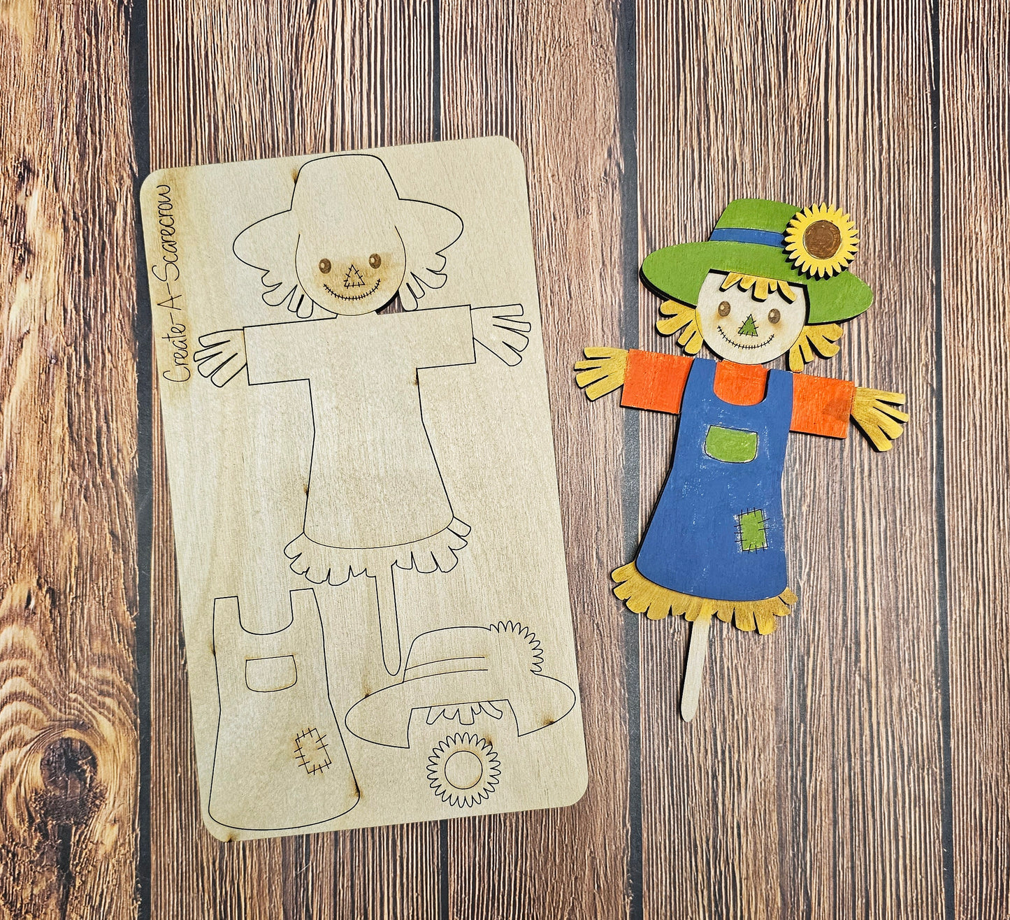 Create A Scarecrow DIY Kit, DIY Fall Craft Kit, DIY Autumn Scarecrow, Pop Out Crafts