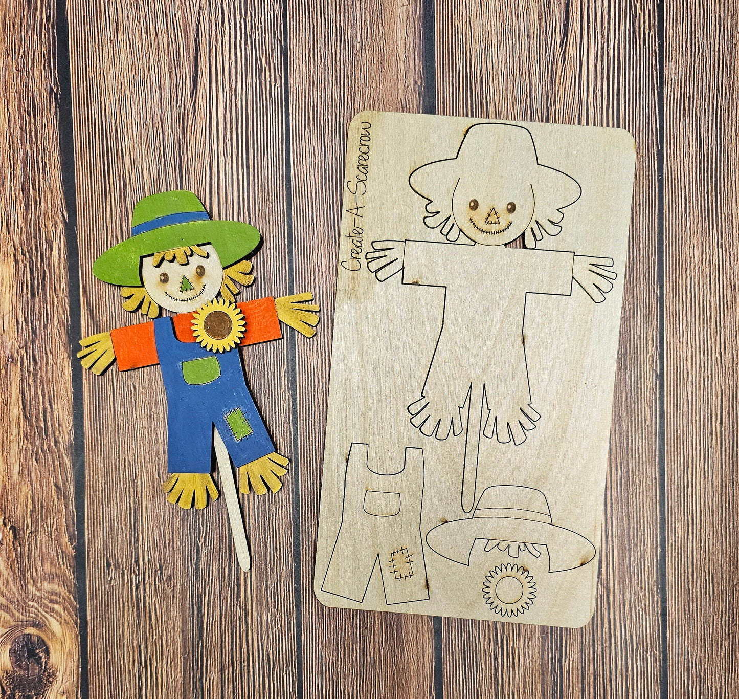 Create A Scarecrow DIY Kit, DIY Fall Craft Kit, DIY Autumn Scarecrow, Pop Out Crafts