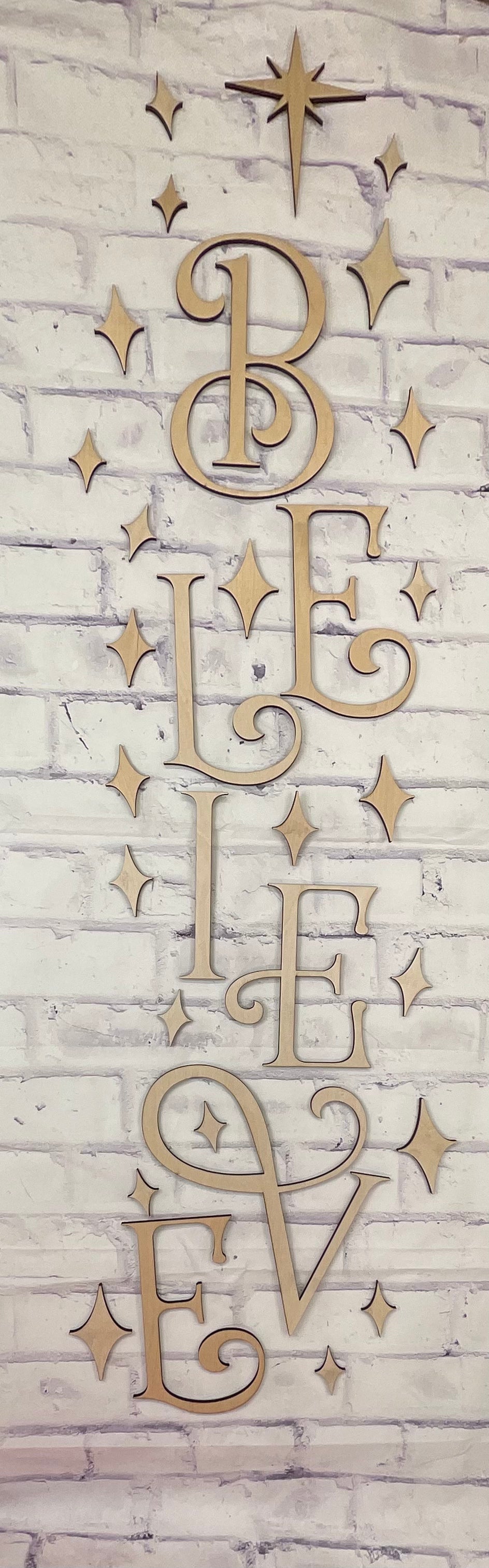 Believe Christmas Winter DIY Porch Leaner Kit - 3D Cutout Pieces