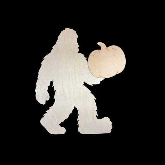 Bigfoot Sasquatch Interchangeable Wood Blank Cutout – 1/4” Birch – Craft Shapes for Small Business & DIY Home Decor Projects