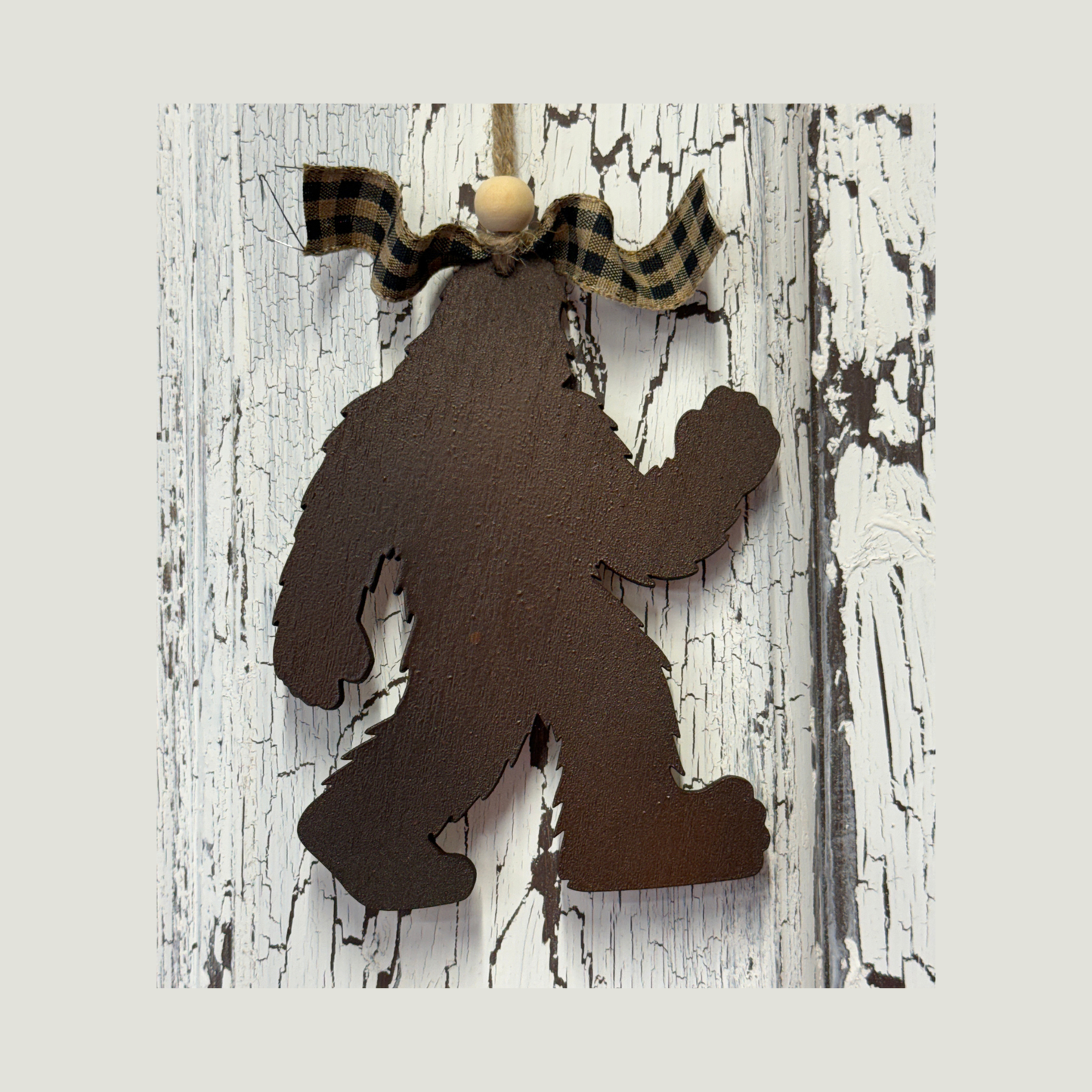 Bigfoot Sasquatch Shape Wood Blank Car Charm Christmas Ornament 5 Pack – 1/4” Birch – Craft Shapes for Small Business & DIY Home Decor Projects