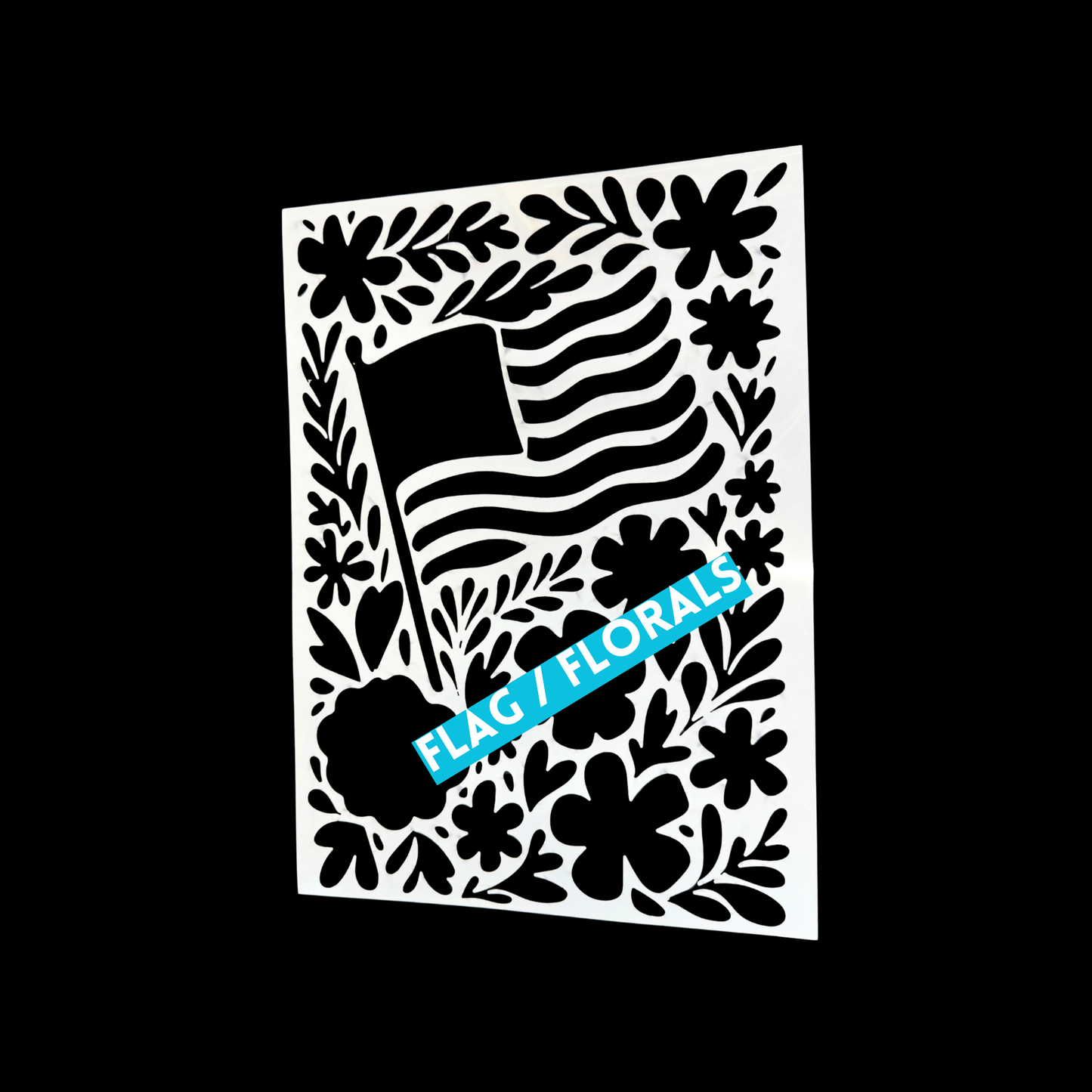 Floral / Fruit Designs Laser Cut Mylar Stencil – Reusable Stencil for Walls, Wood Signs & Furniture | Boho, Floral, Check & Harlequin Patterns | 11.5 x16 (Copy)