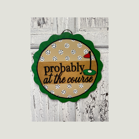 Golf Door Hanger Blank Kit | Probably at the Course DIY Wood Craft