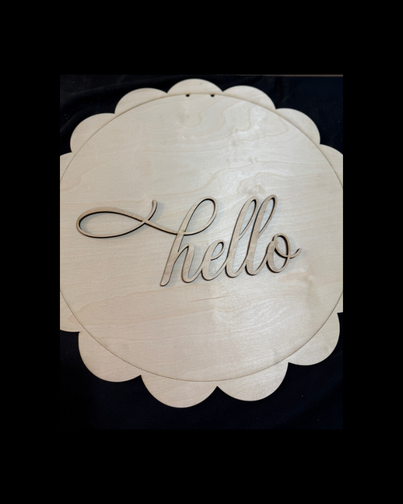DIY Porch Leaner & Door Hanger Wood Cutout Set – Welcome Home and Hello Blank Kit