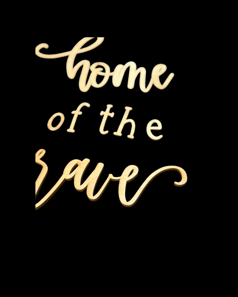 Home of the Brave Patriotic Door Hanger – Handmade Americana Front Door Decor
