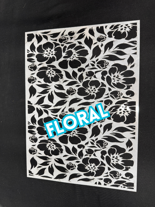 Laser Cut Mylar Stencil – Reusable Stencil for Walls, Wood Signs & Furniture | Boho, Floral, Check & Harlequin Patterns | 12x16