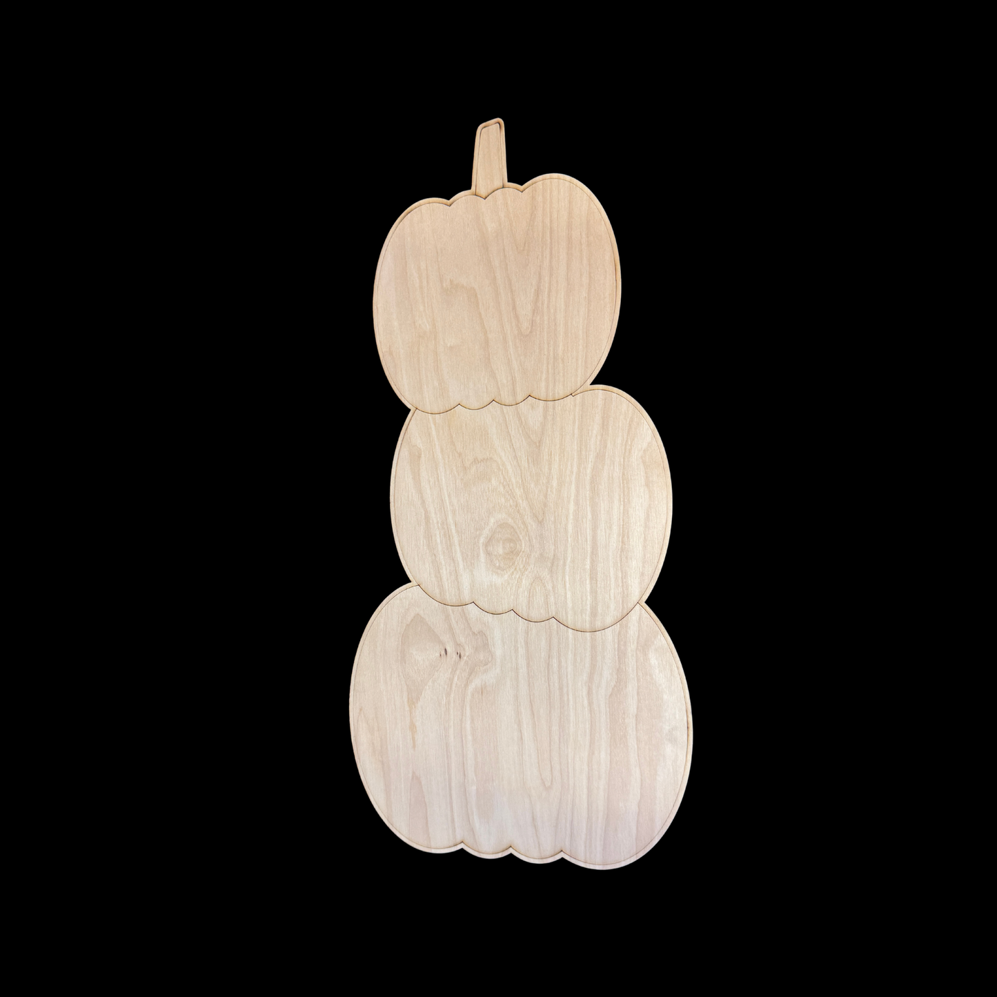 Stacked Pumpkin Trio Fall Wood Blank Cutout Shapes Wood Blank Cutouts – 1/4” Birch – Craft Shapes for Small Business & DIY Home Decor Projects