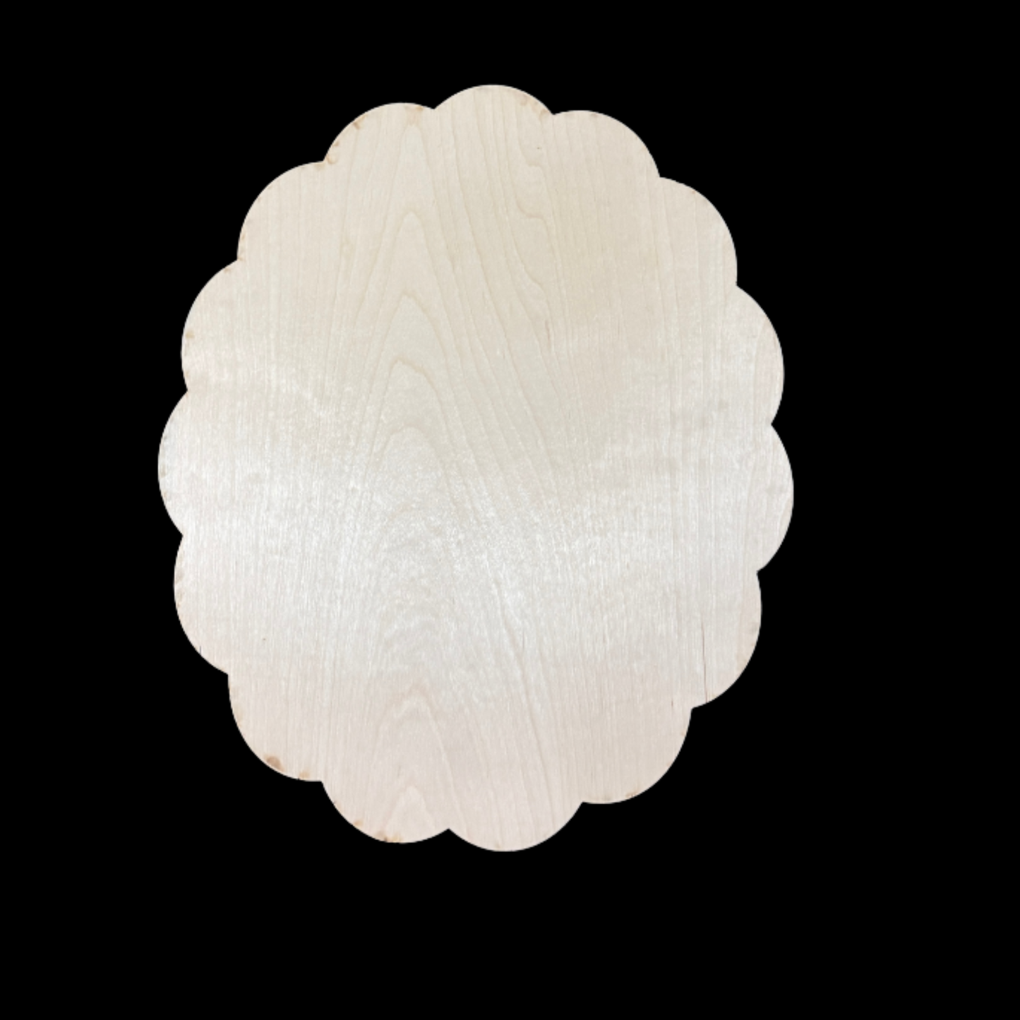 Oval Scallop Edge Wood Blank Cutout Shapes Wood Blank Cutouts – 1/4” Birch – Craft Shapes for Small Business & DIY Home Decor Projects