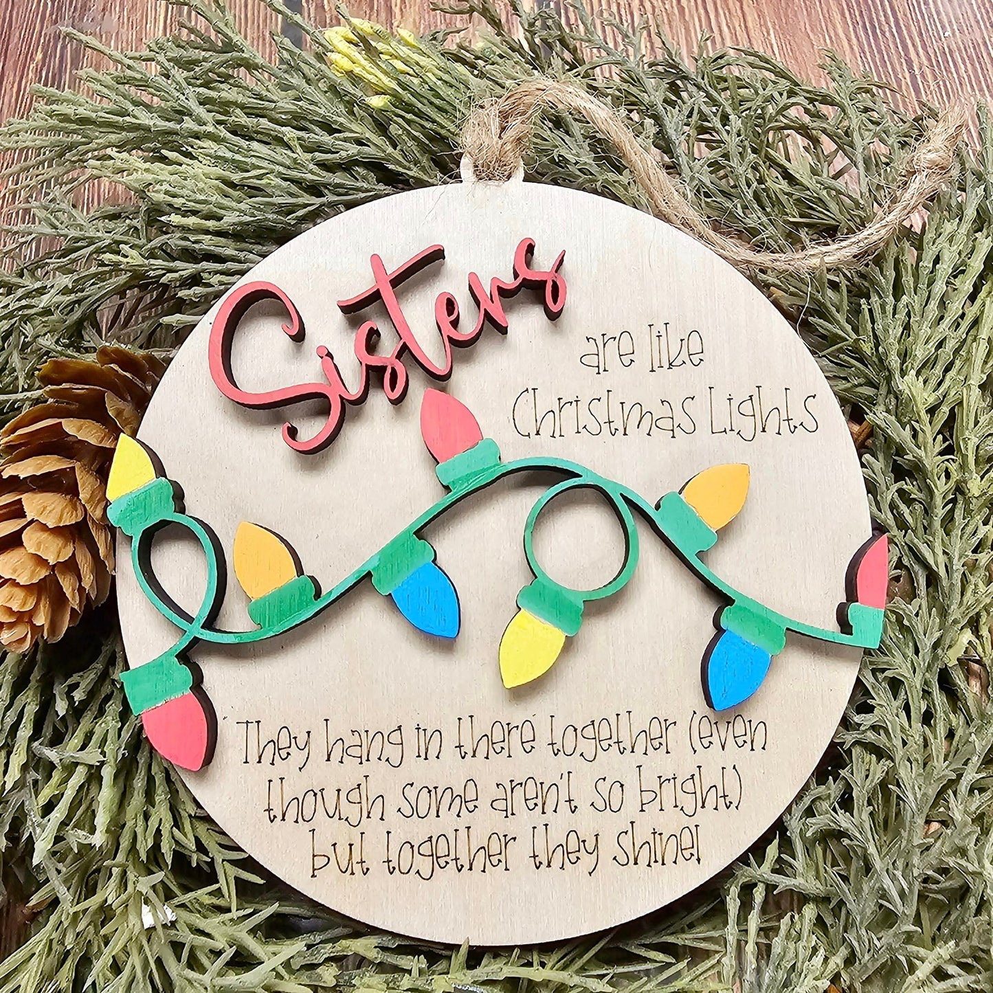 Christmas Light Ornaments BLANK, Ornament Exchange, Holiday Ornament, Christmas Ornaments, Blank DIY Kit