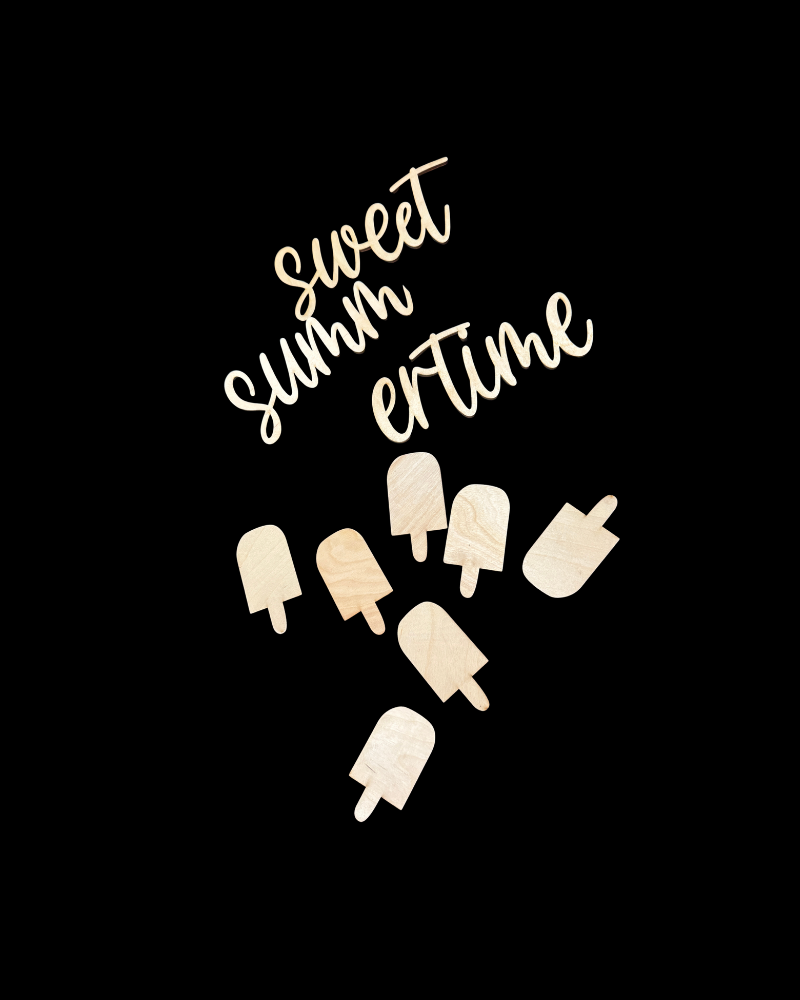 DIY Porch Leaner Wood Cutout Set – Sweet Summertime and Popsicles