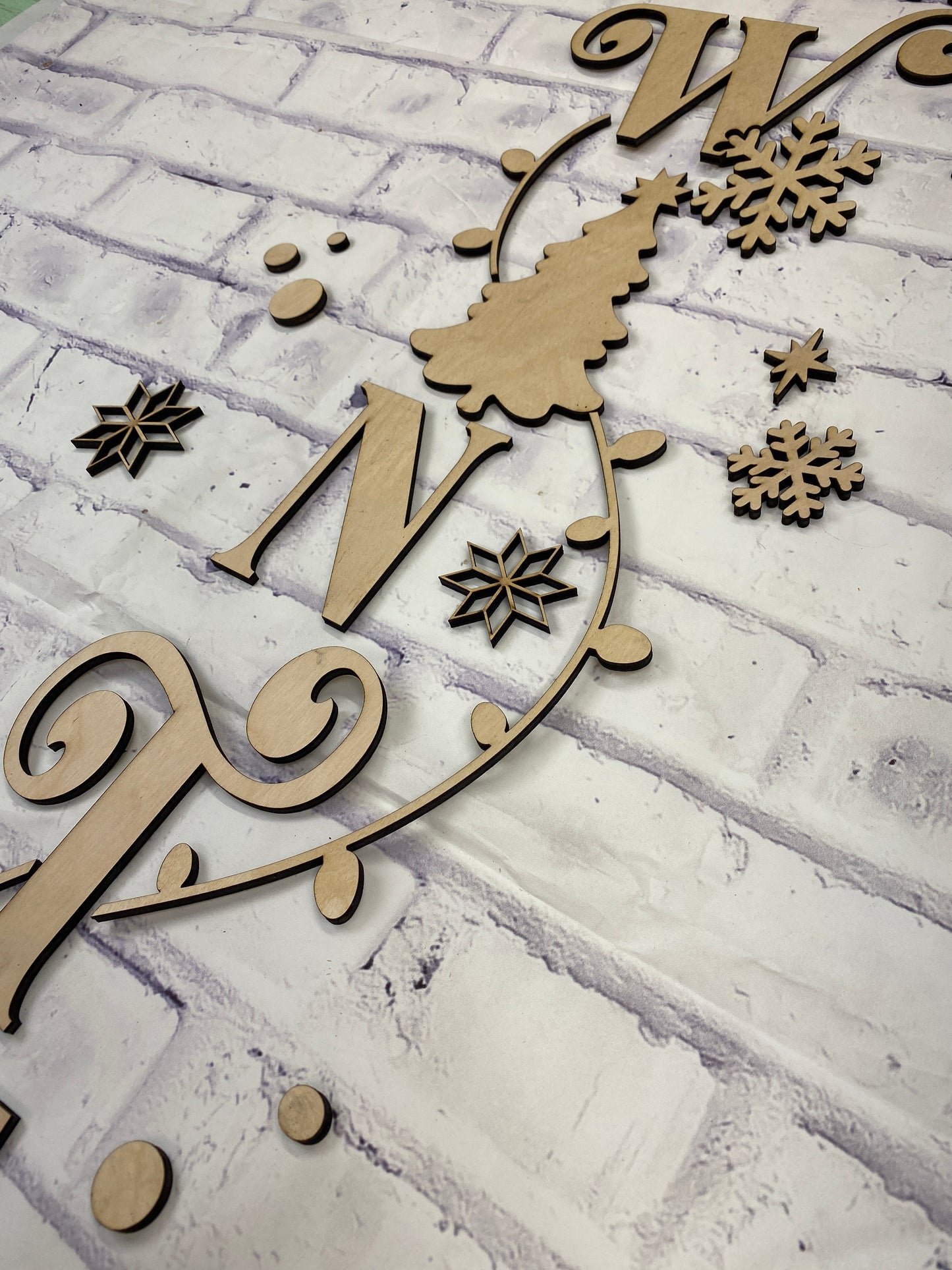 Warm Winter Wishes Winter DIY Porch Leaner Kit - 3D Cutout Pieces