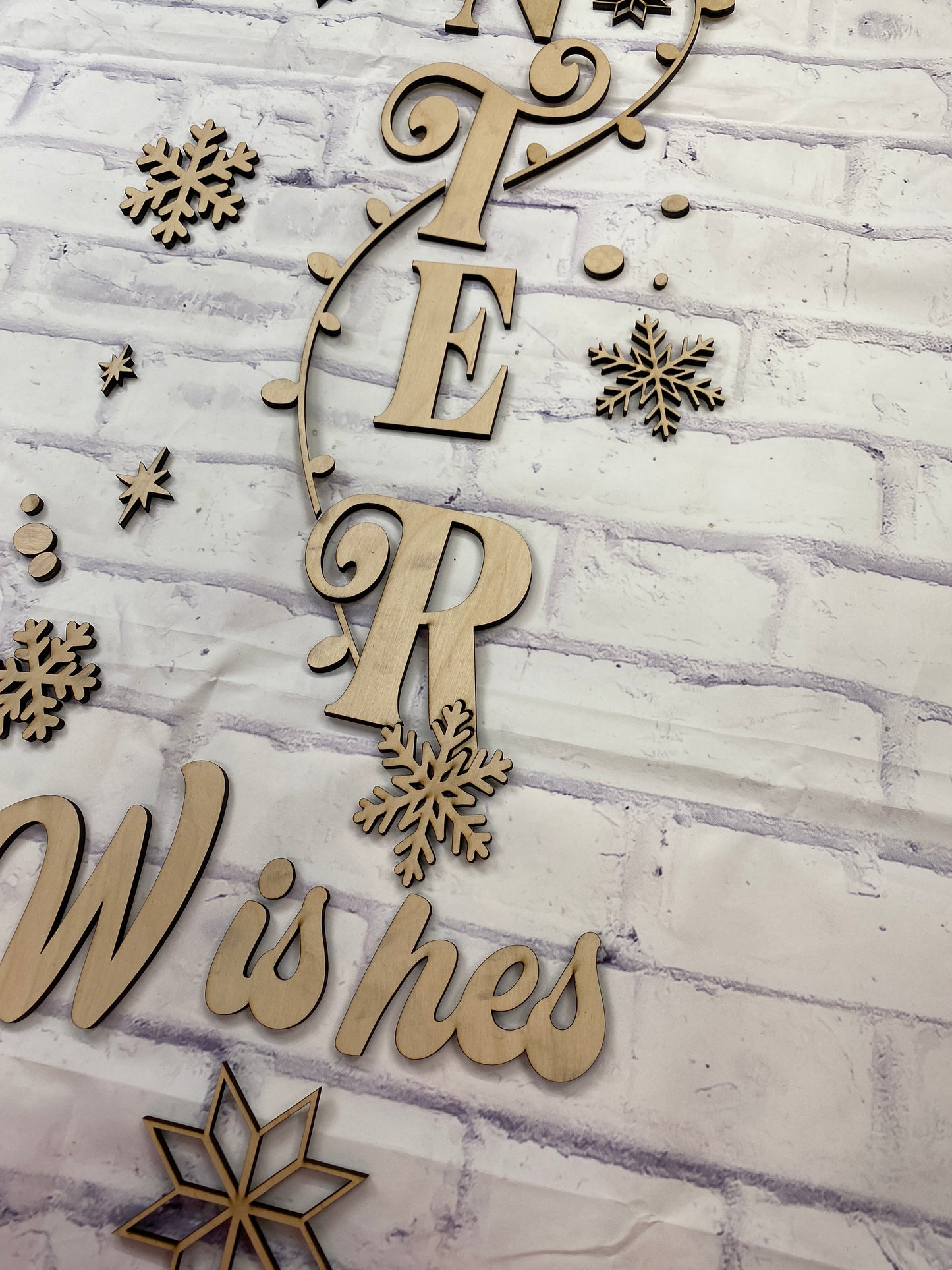 Warm Winter Wishes Winter DIY Porch Leaner Kit - 3D Cutout Pieces