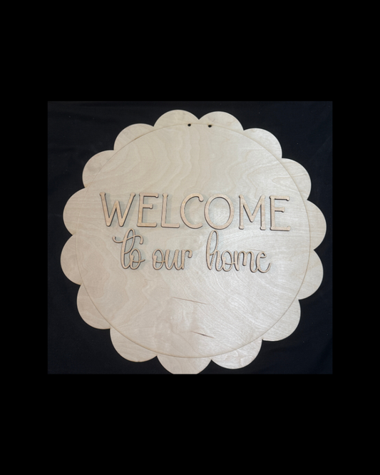 DIY Porch Leaner & Door Hanger Wood Cutout Set – Welcome To Our Home & Home Sweet Home Blank Kit