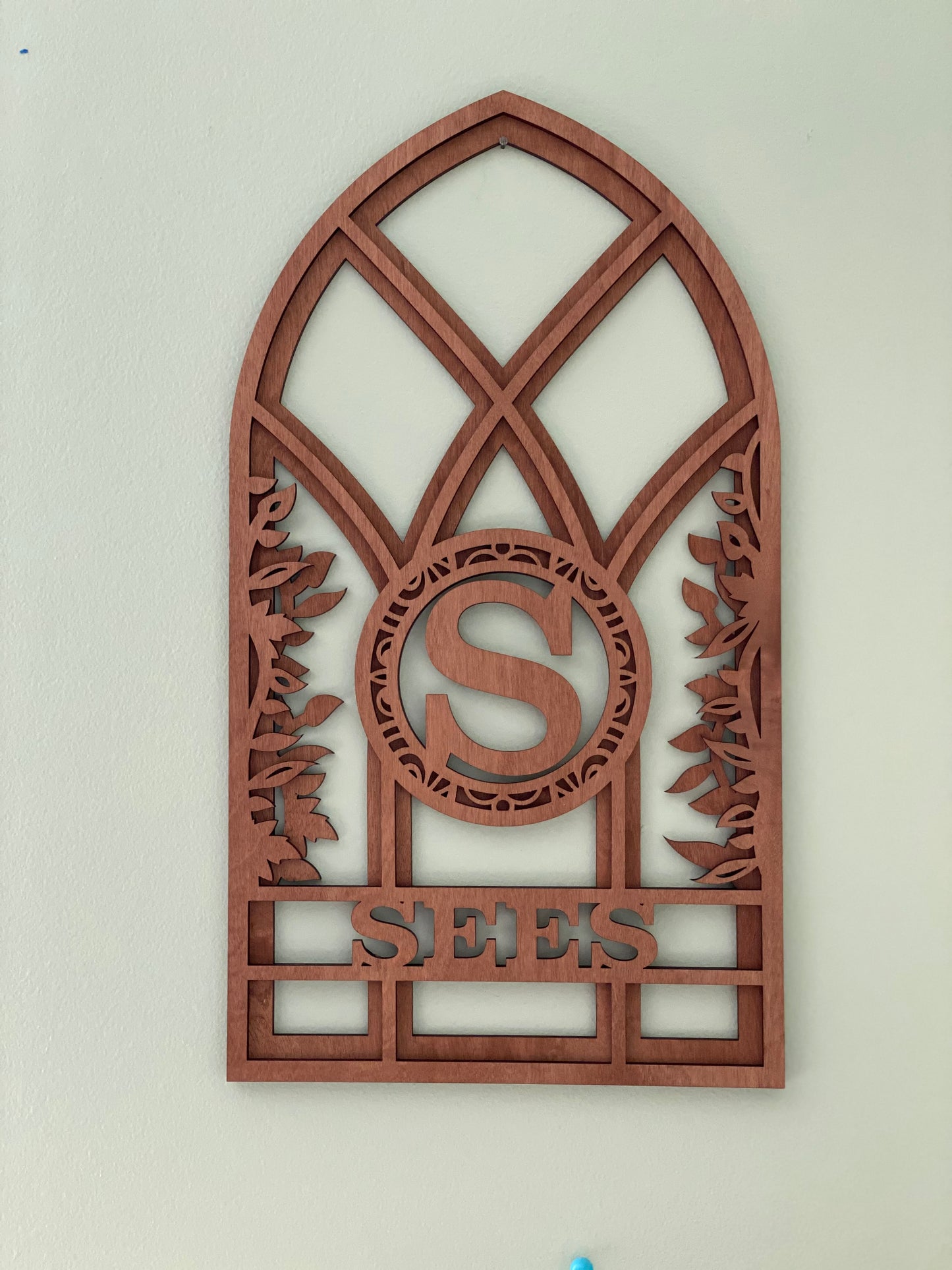 Arched Window Monogram Door Hanger Laser Cut Blank for DIY Project