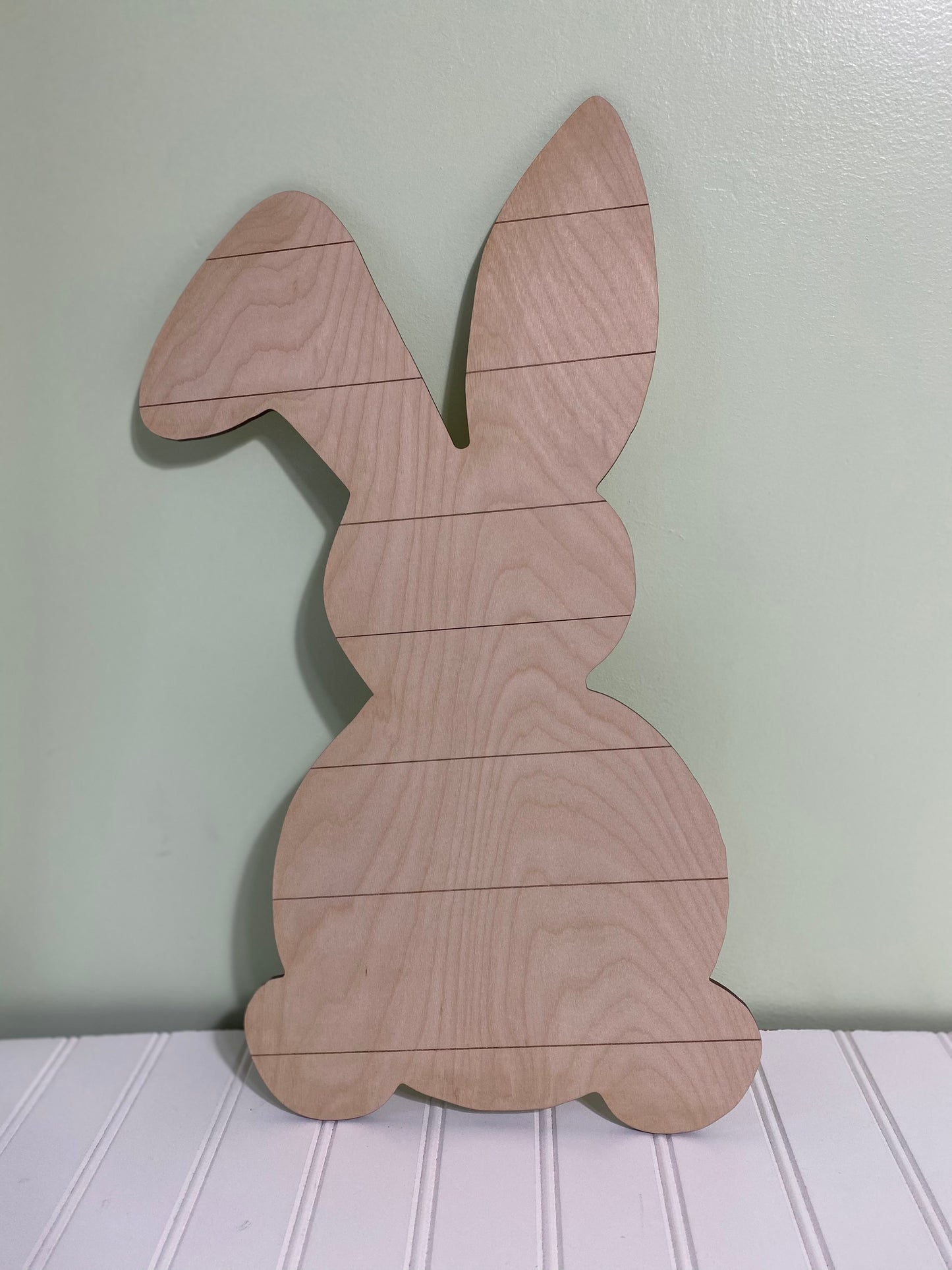 Easter Bunny Blank Door Hanger Smooth or Shiplap Laser Cut Blank for DIY Project