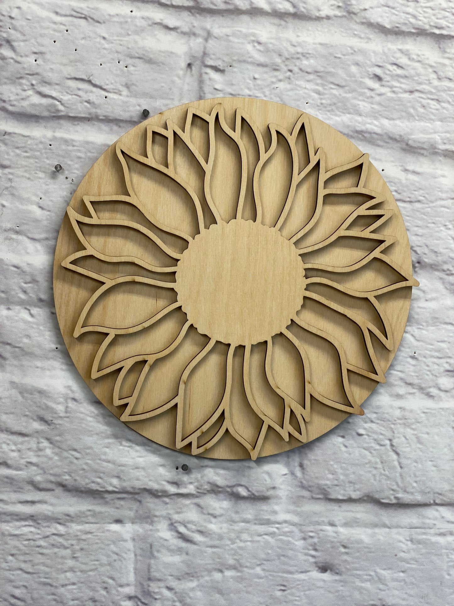 Sunflower Door Hanger Laser Cut Blank for DIY Project