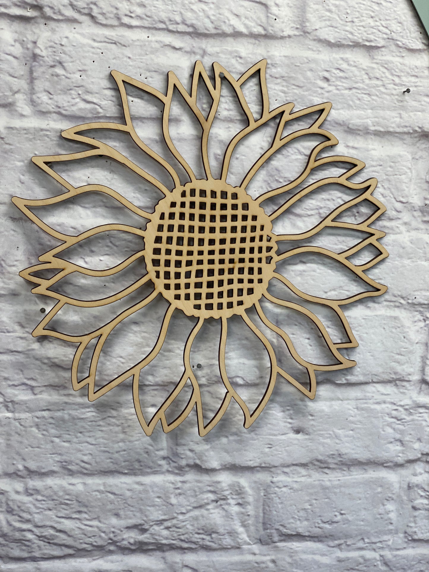 Sunflower Door Hanger Laser Cut Blank for DIY Project