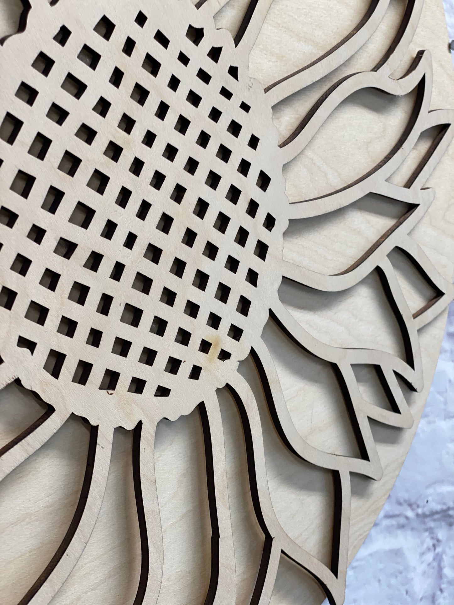 Sunflower Door Hanger Laser Cut Blank for DIY Project