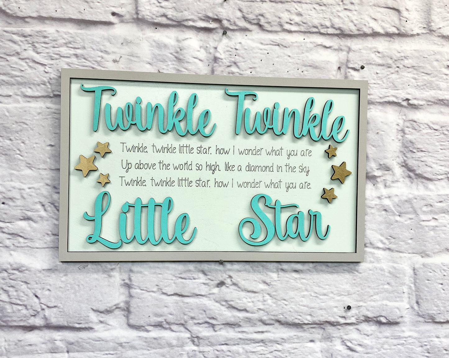 Twinkle Twinkle Little Star Layered Sign Laser Cut / Engraved Wooden Blank
