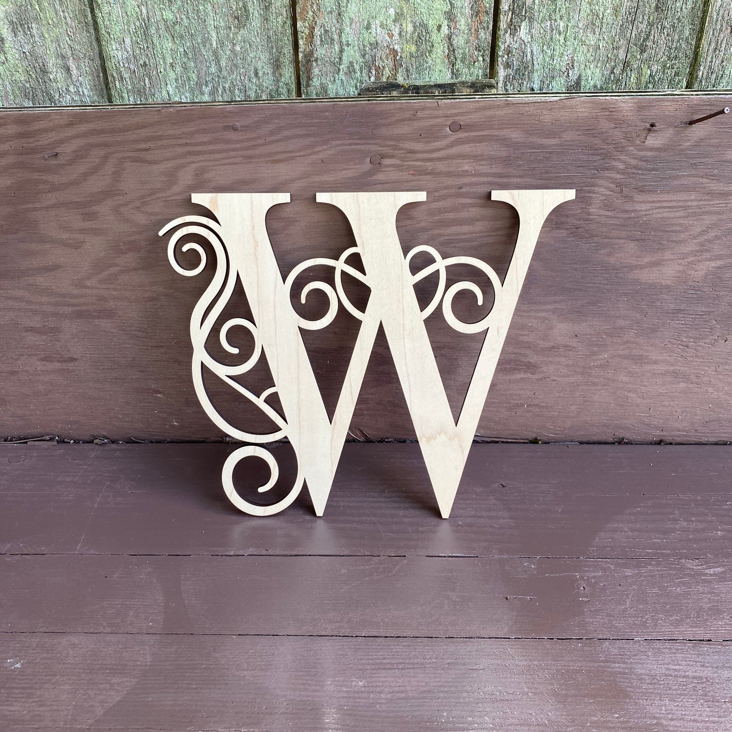 Large 24" Monogram Initial with Scrollwork Detail / Fancy Letter