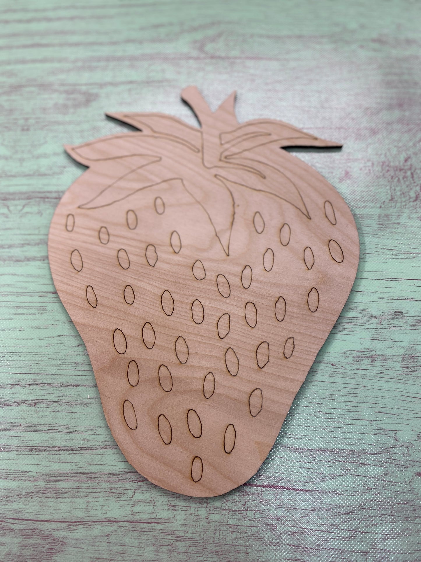 Strawberry Shape Laser Cut Blank for DIY Project