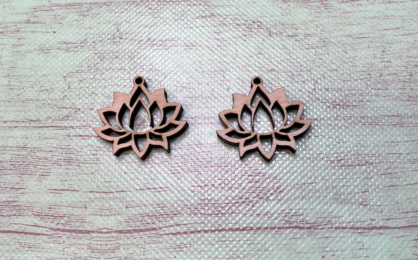 Lotus Flower Earring Blanks, Charm/Pendant Laser Cut Out Blank