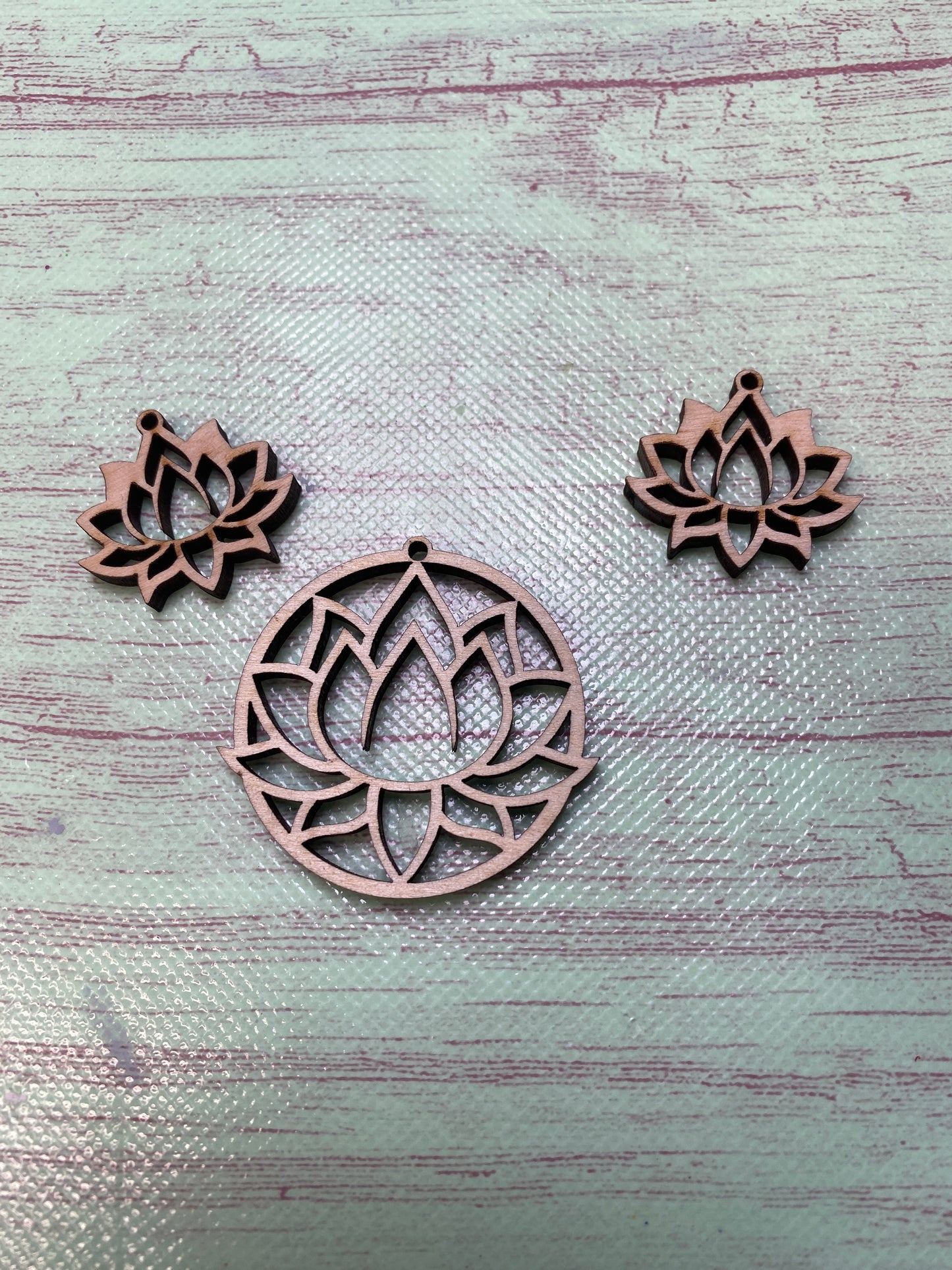 Lotus Flower Earring Blanks, Charm/Pendant Laser Cut Out Blank